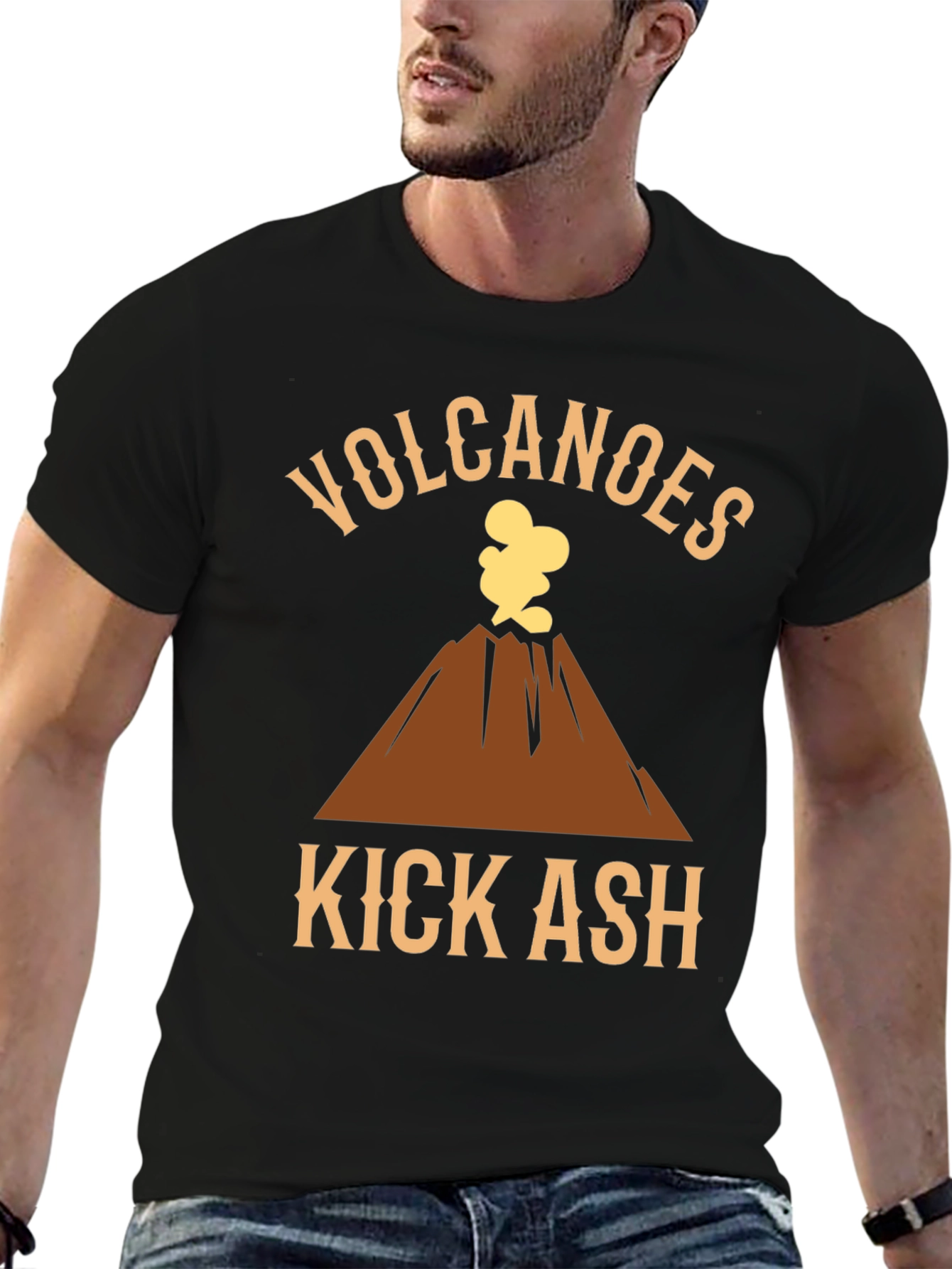 Camiseta Negra Volcanes Kick Ash