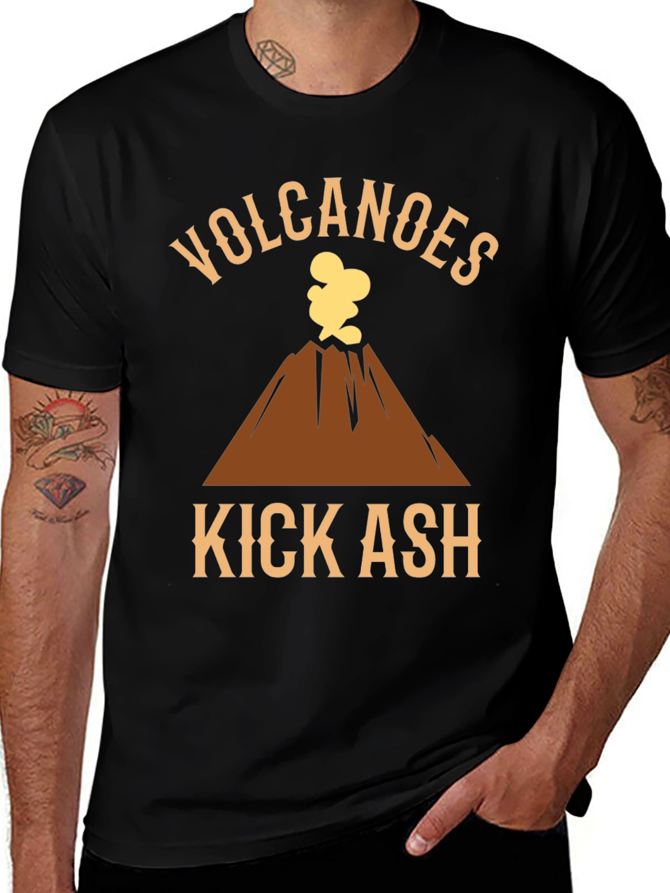 Camiseta Negra Volcanes Kick Ash