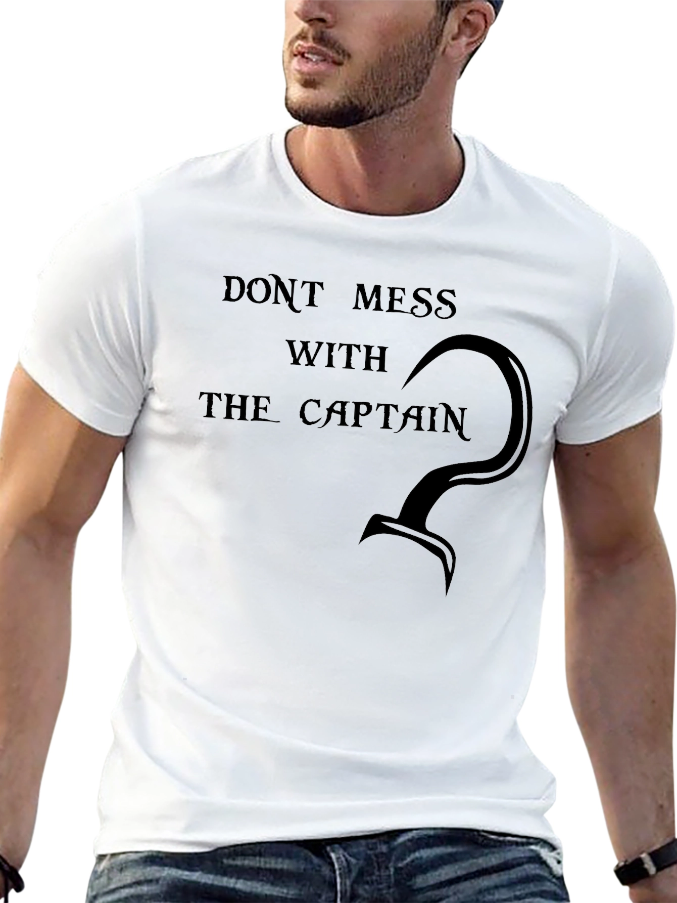 Camiseta Negra Capitán Garfio - No Molestar