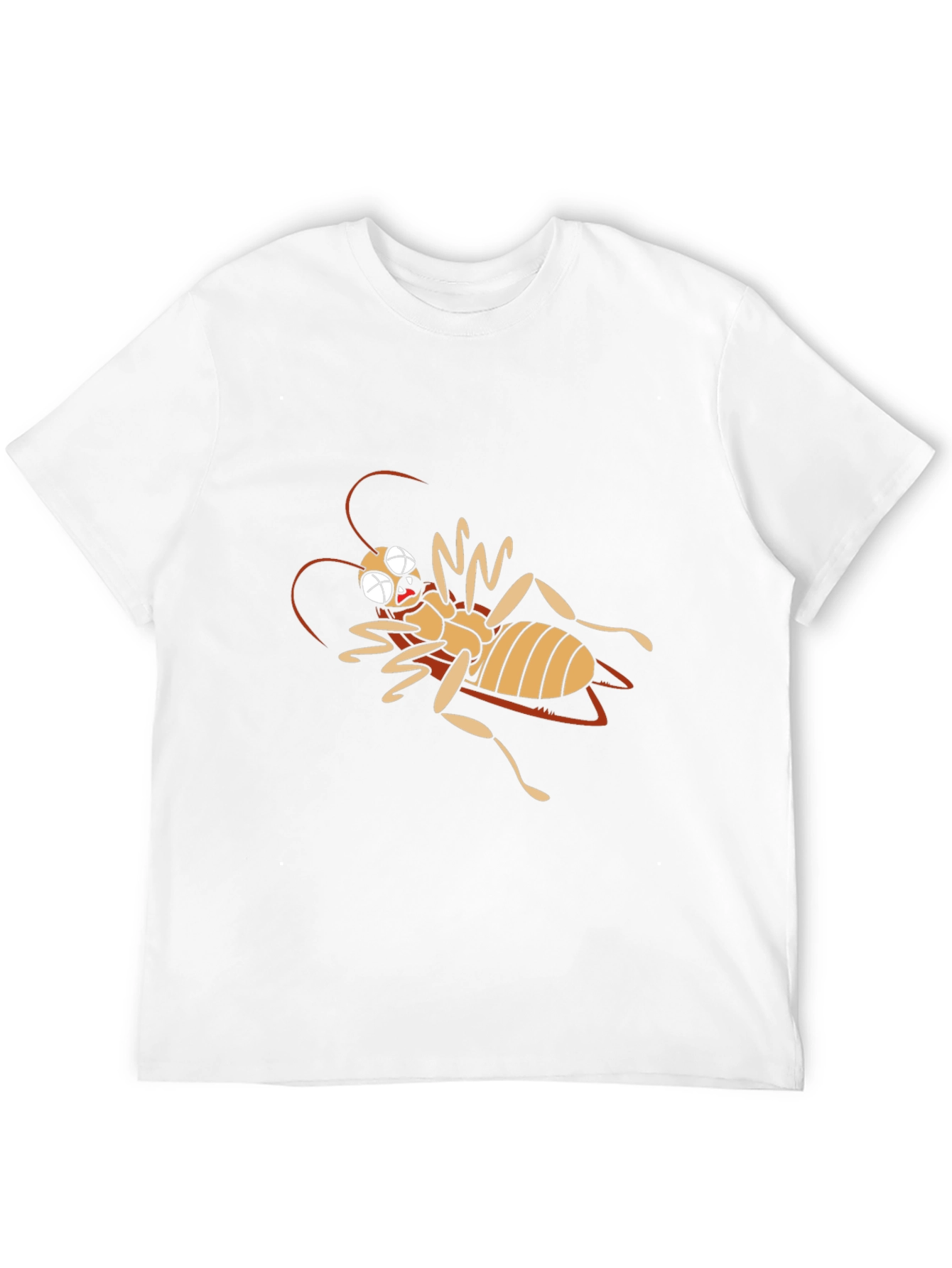 Camiseta Negra con Diseño de Insecto Caricaturesco