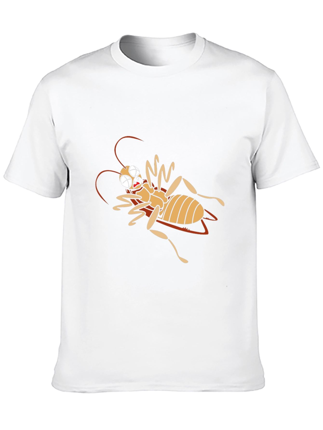 Camiseta Negra con Diseño de Insecto Caricaturesco