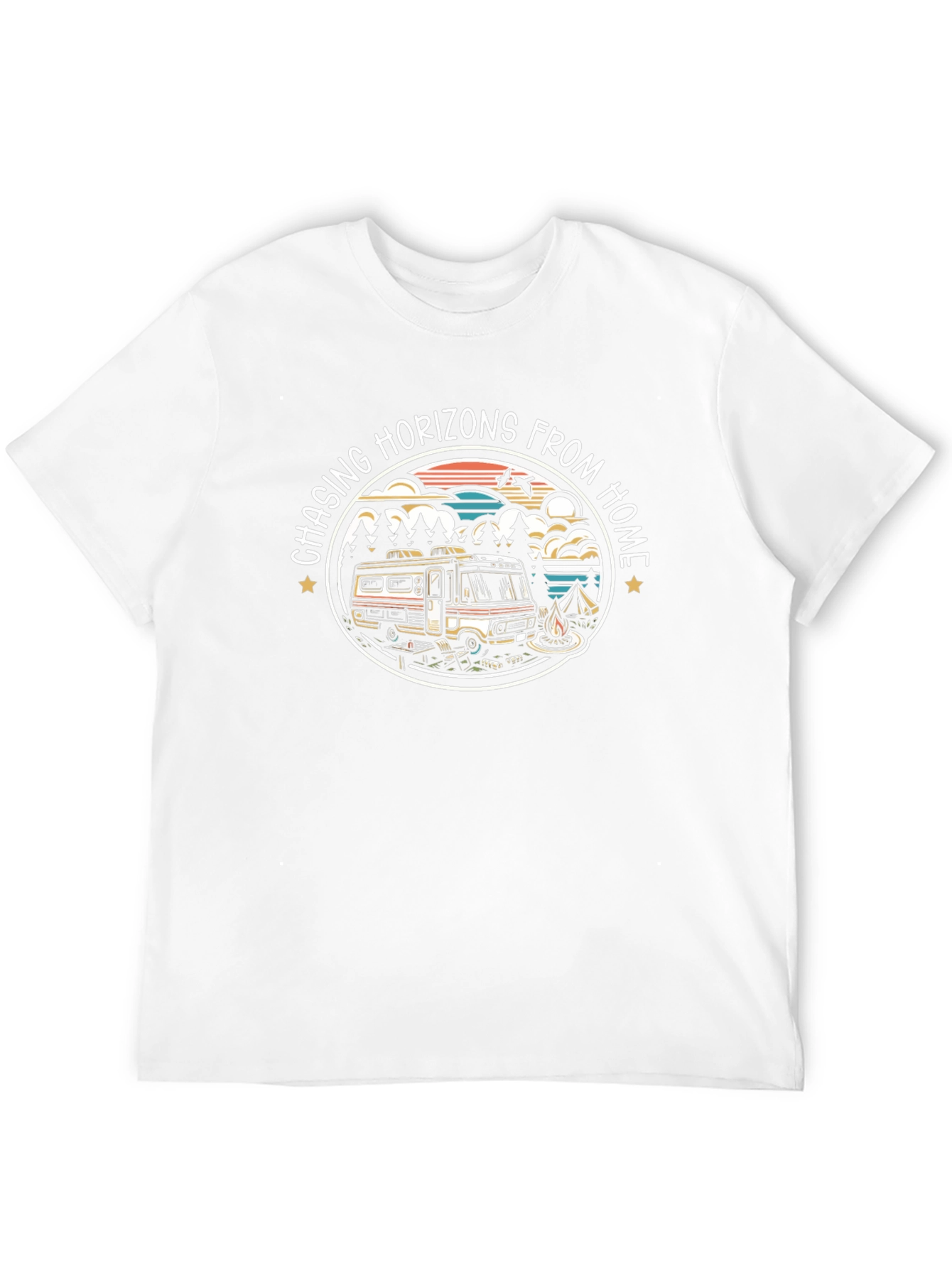 Camiseta Negra Chasing Horizons From Home