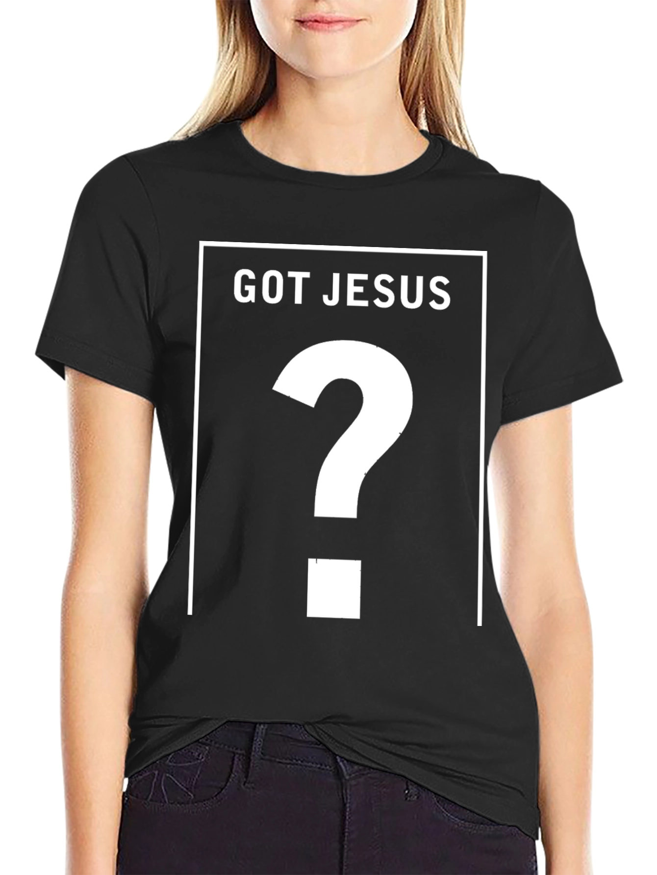 Camiseta Negra ¿Tienes a Jesús?