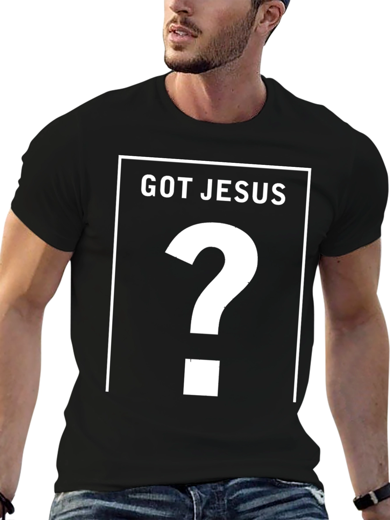 Camiseta Negra ¿Tienes a Jesús?