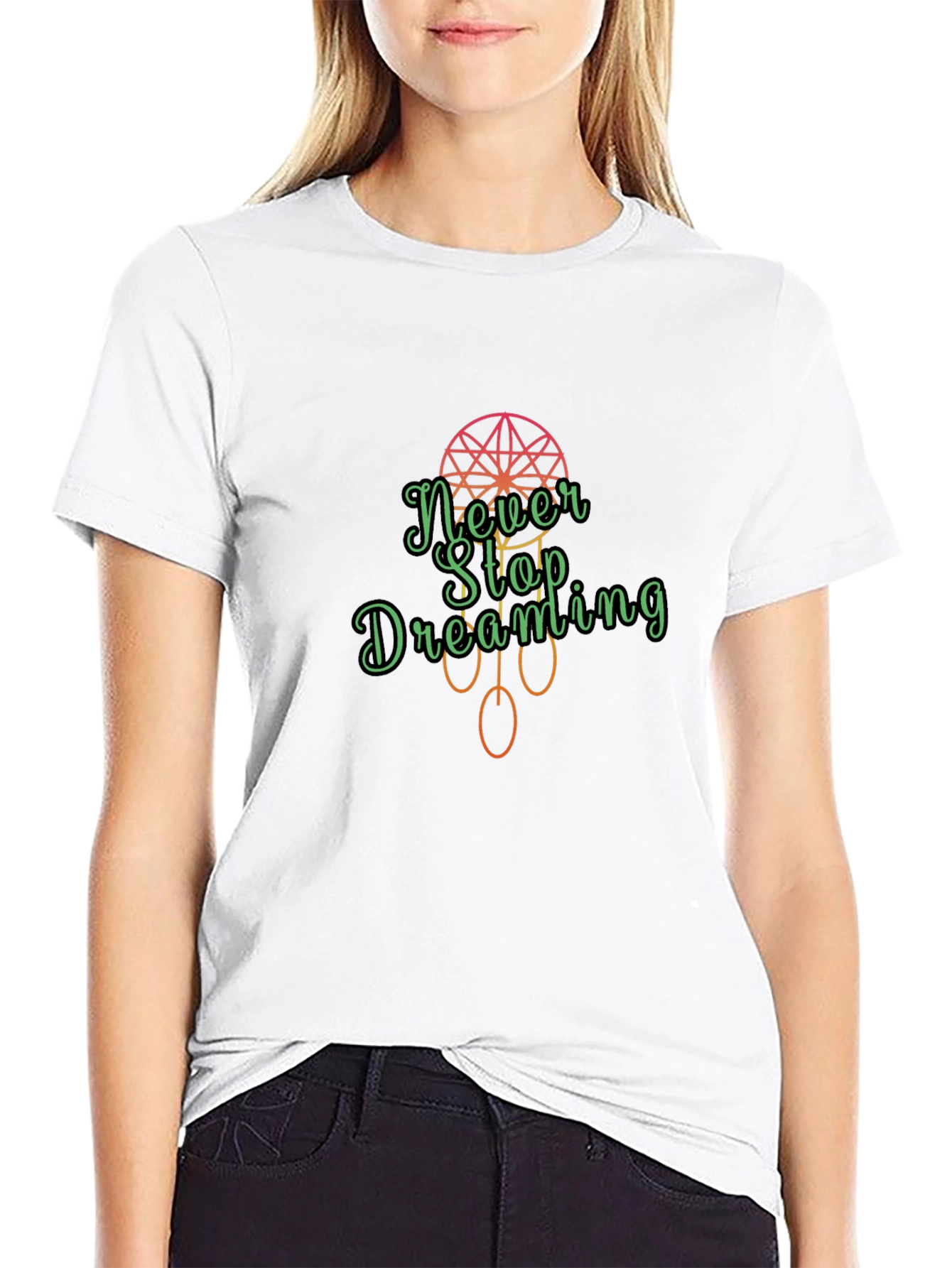 Camiseta Negra Never Stop Dreaming