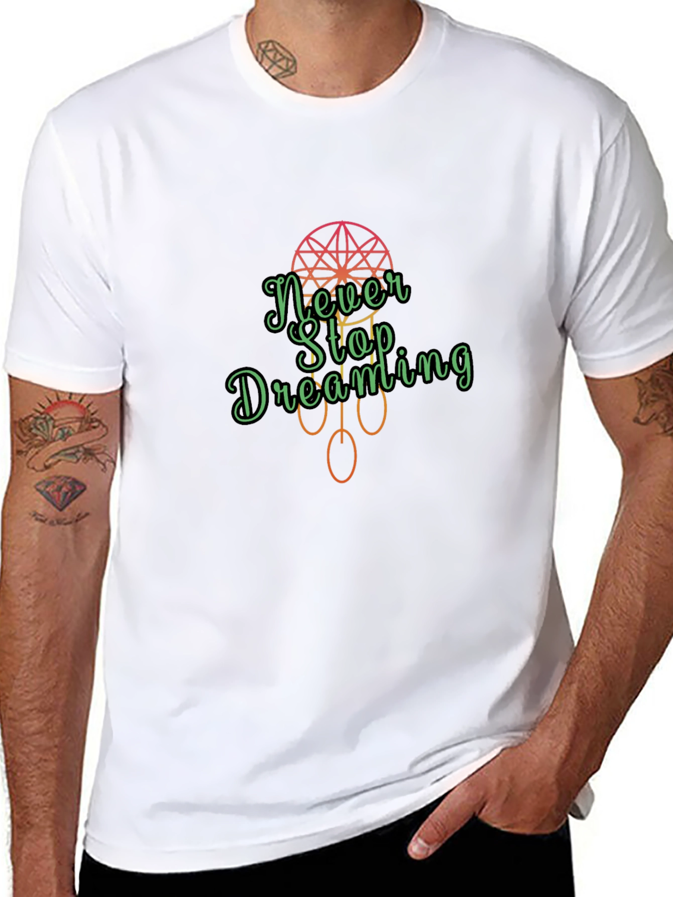 Camiseta Negra Never Stop Dreaming
