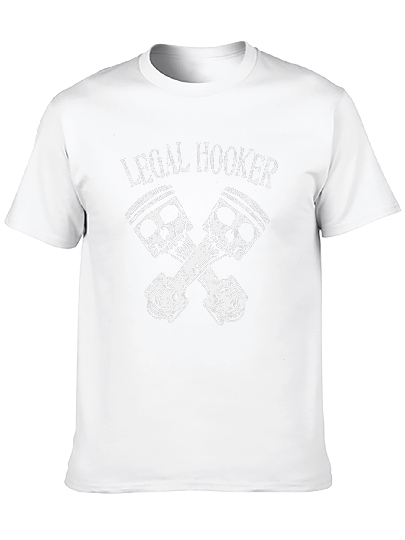 Camiseta Negra Legal Hooker con Diseño de Pistones