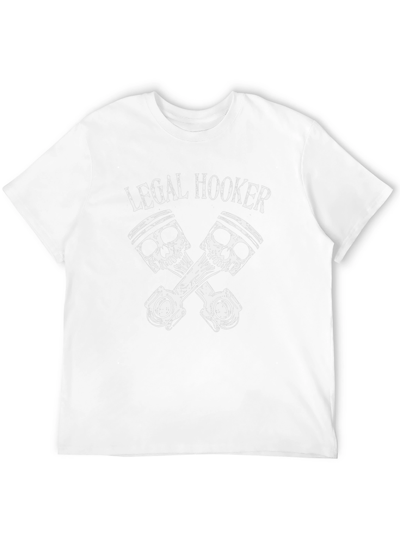 Camiseta Negra Legal Hooker con Diseño de Pistones