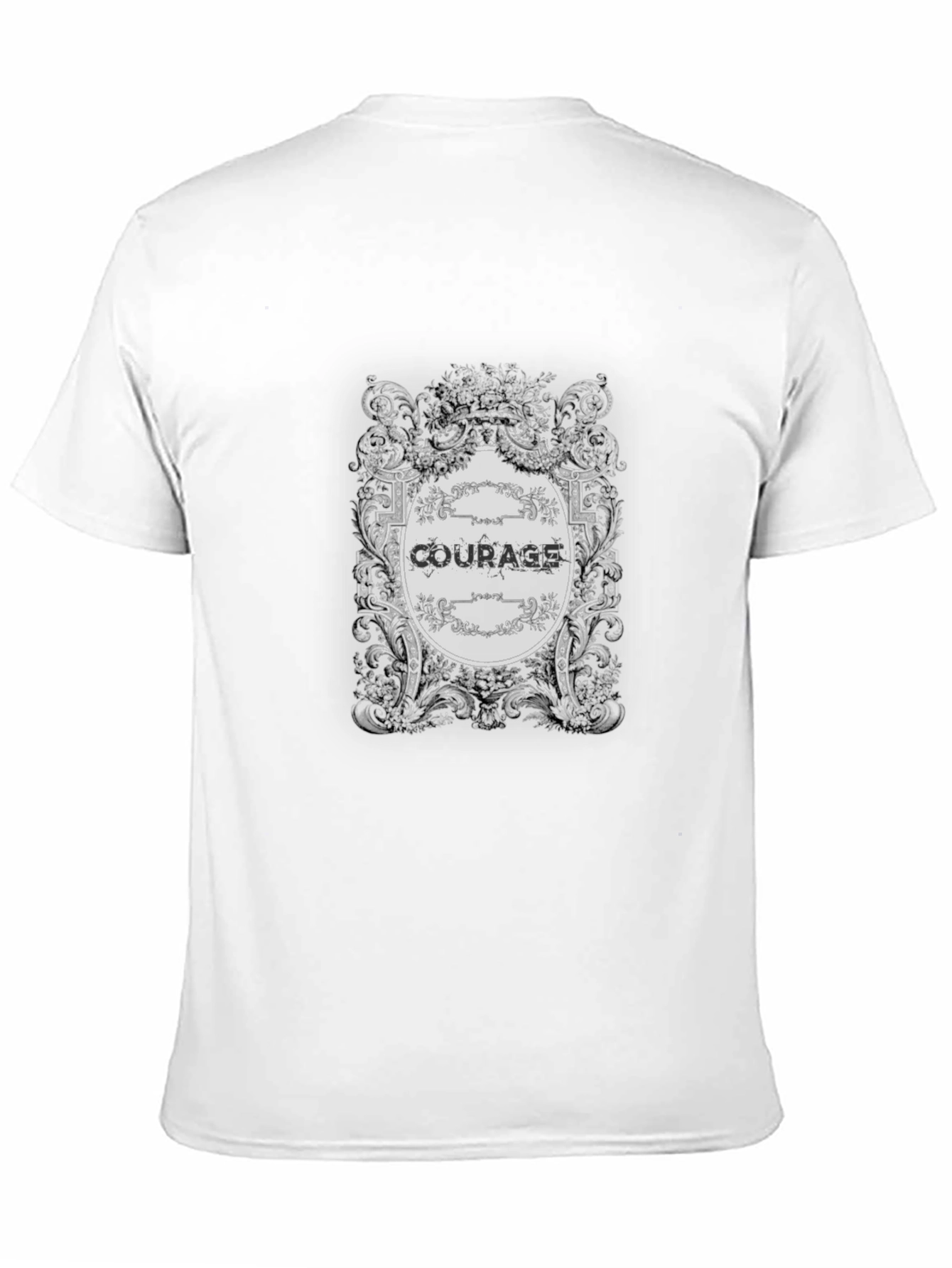 Camiseta Negra con Diseño Coraje