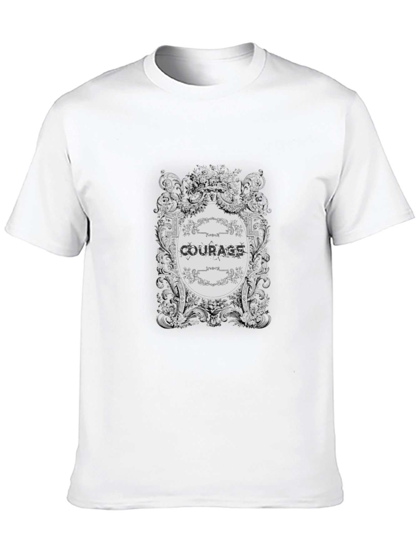 Camiseta Negra con Diseño Coraje