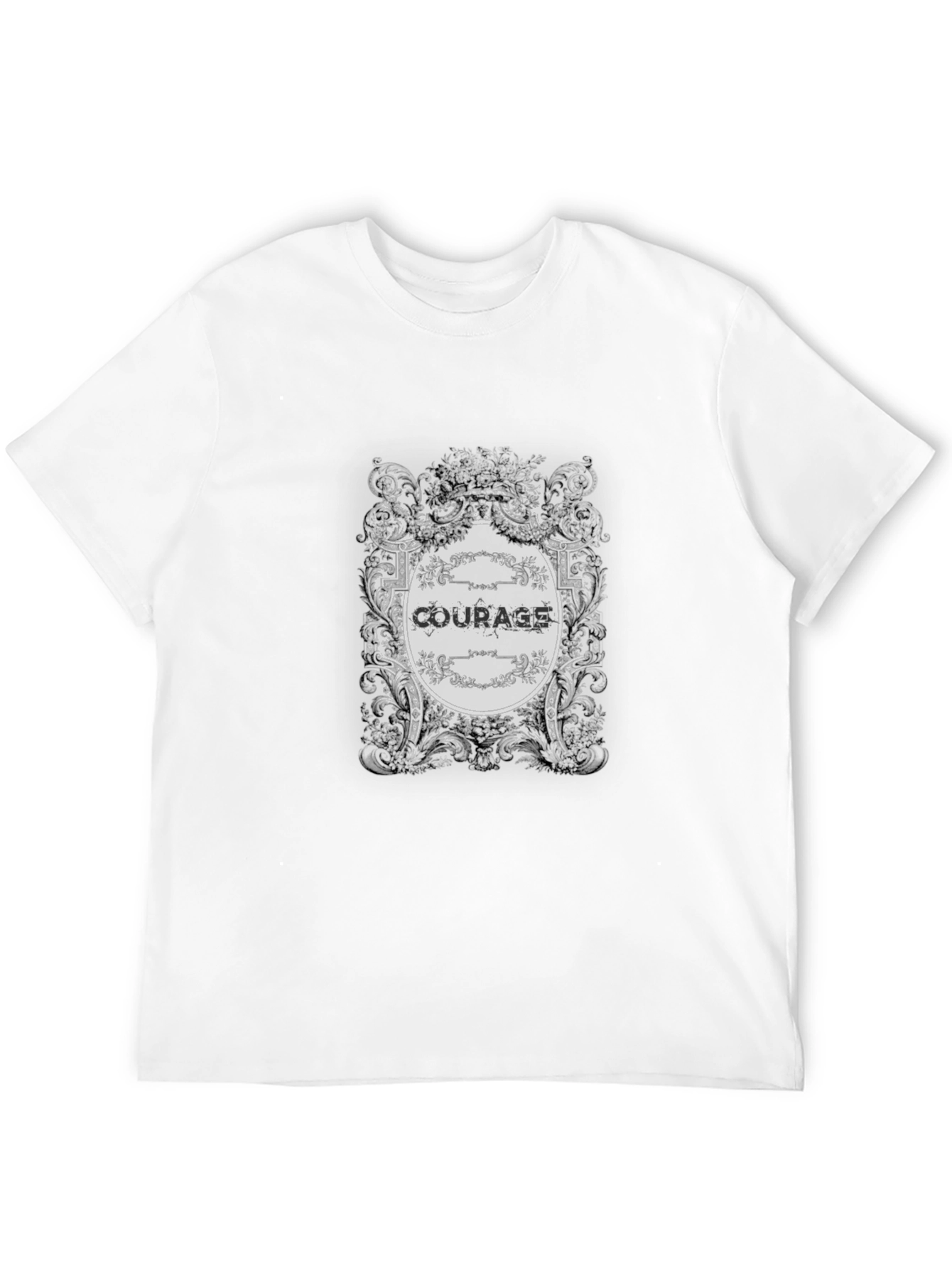 Camiseta Negra con Diseño Coraje