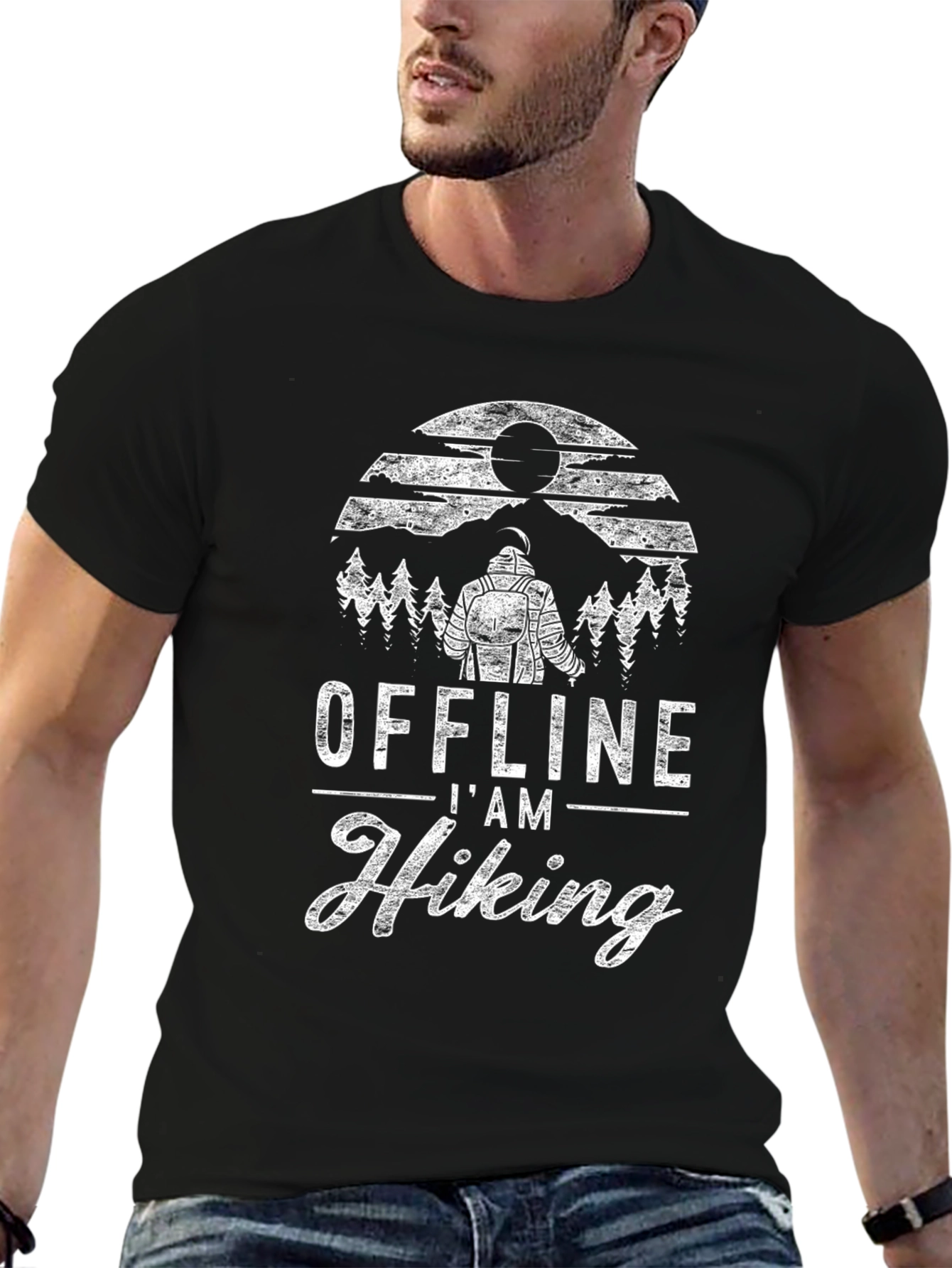 Camiseta Negra Offline Im Hiking Hombre