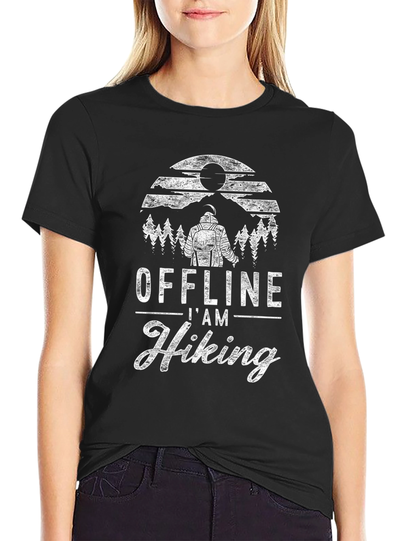 Camiseta Negra Offline Im Hiking Hombre