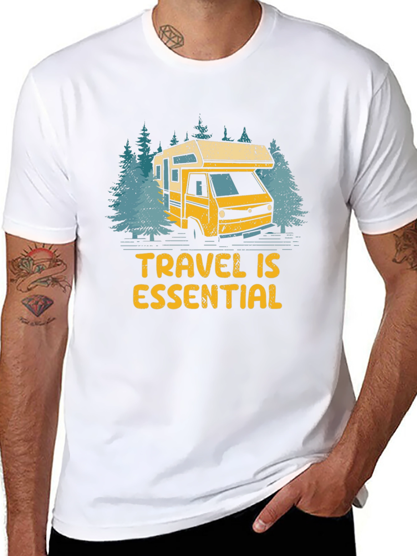 Camiseta Negra Viajar Es Esencial