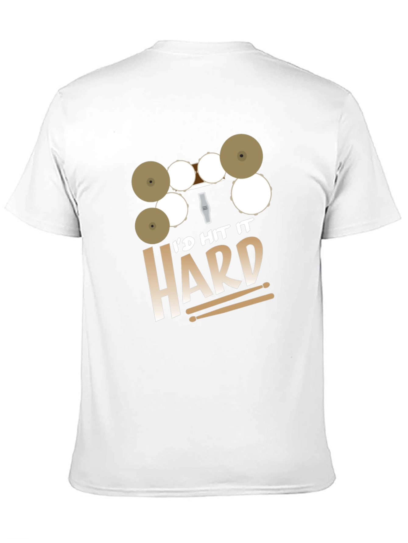 Camiseta Negra Id Hit It Hard para Bateristas