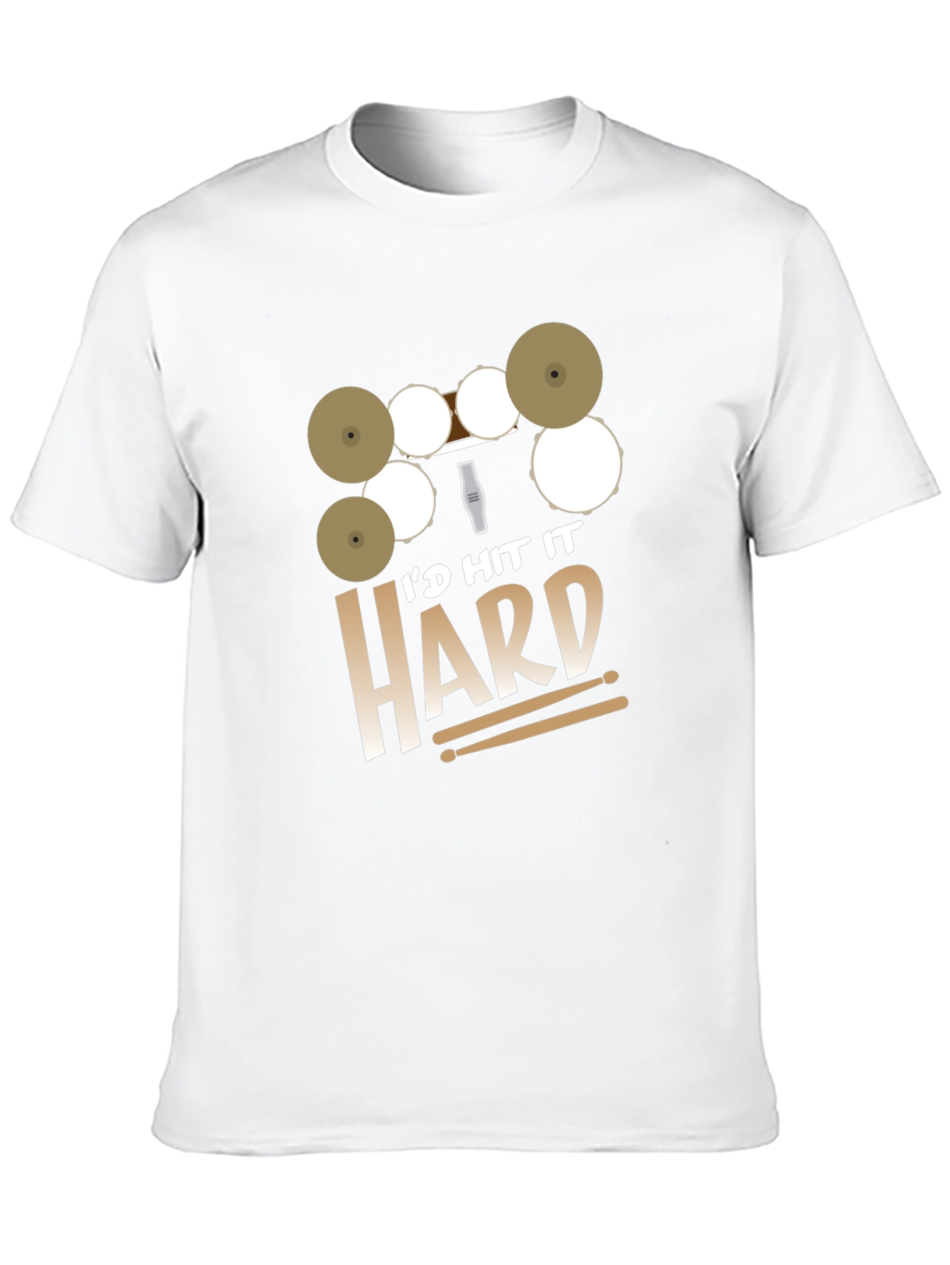 Camiseta Negra Id Hit It Hard para Bateristas