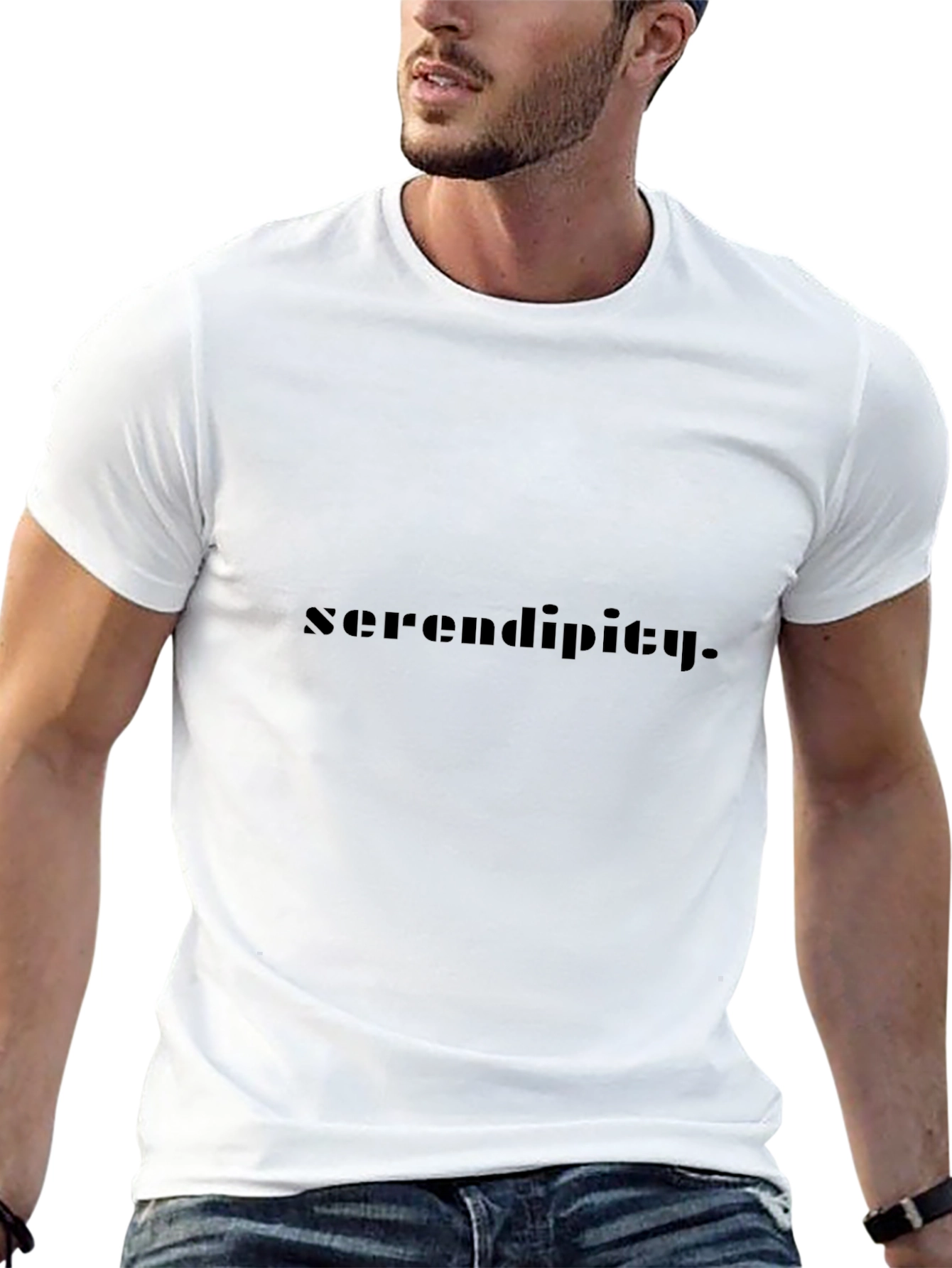Camiseta Negra Serendipity Casual para Hombre