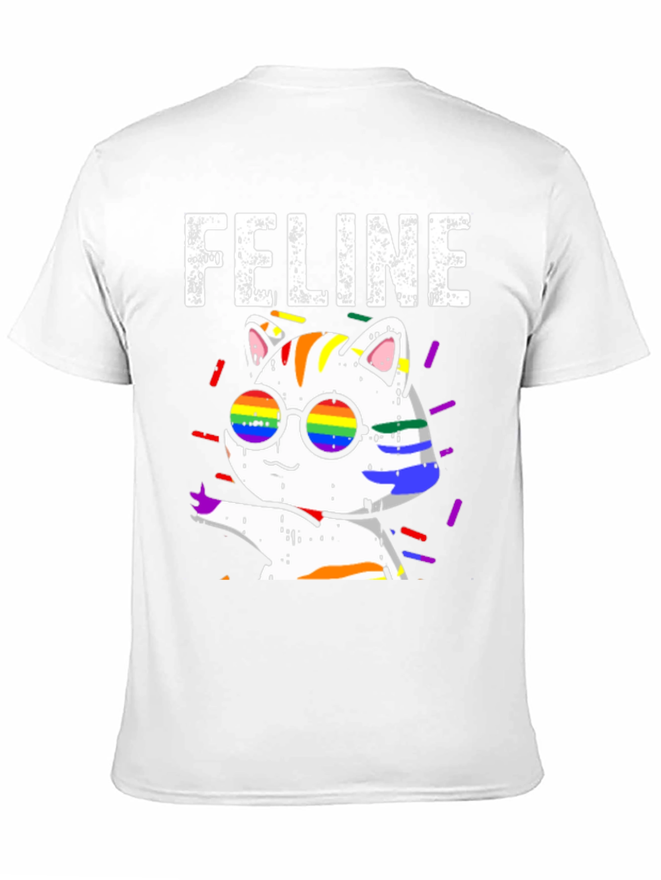 Camiseta Negra con Diseño de Gato FELINE