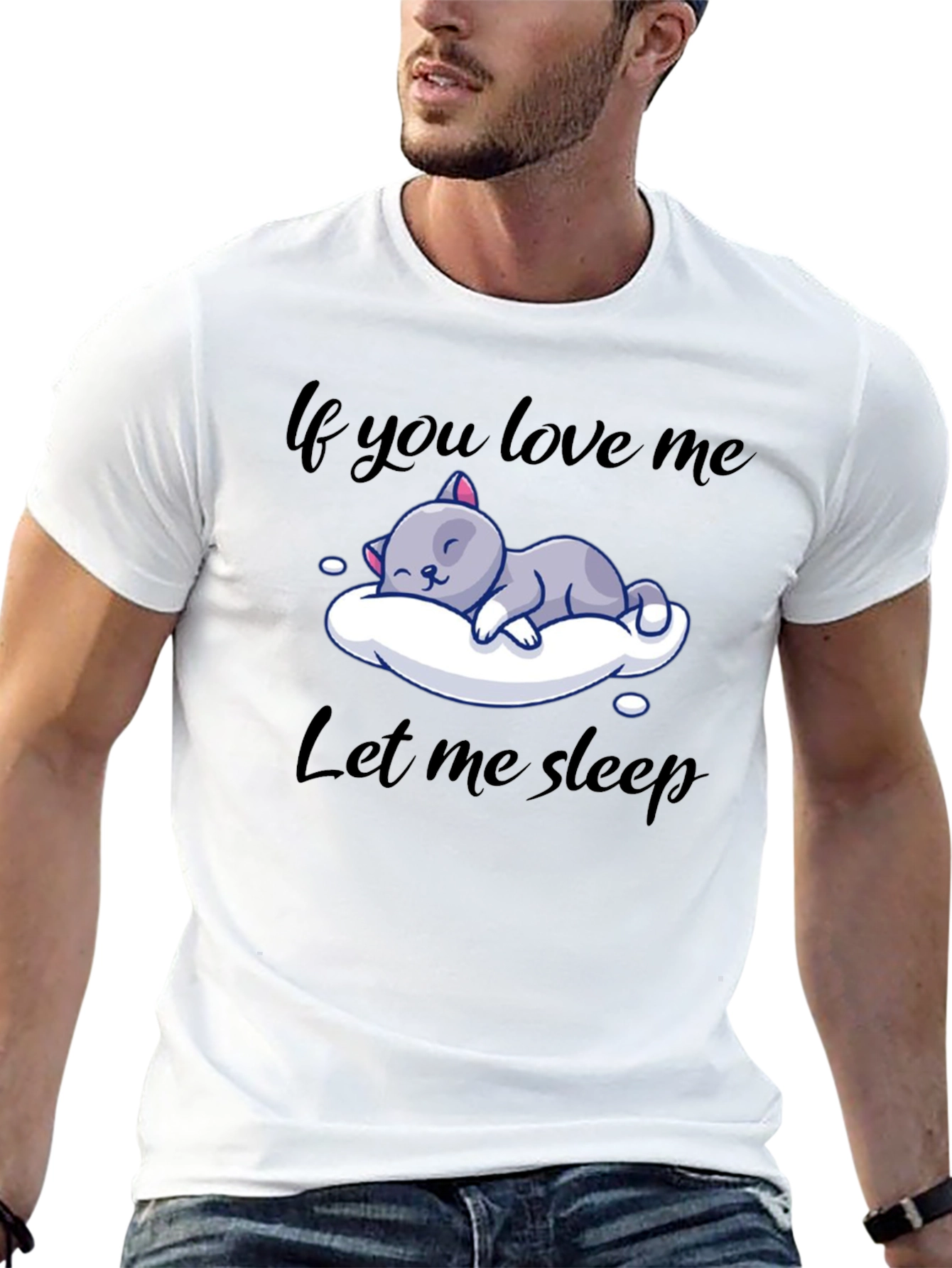 Camiseta Negra If you love me let me sleep