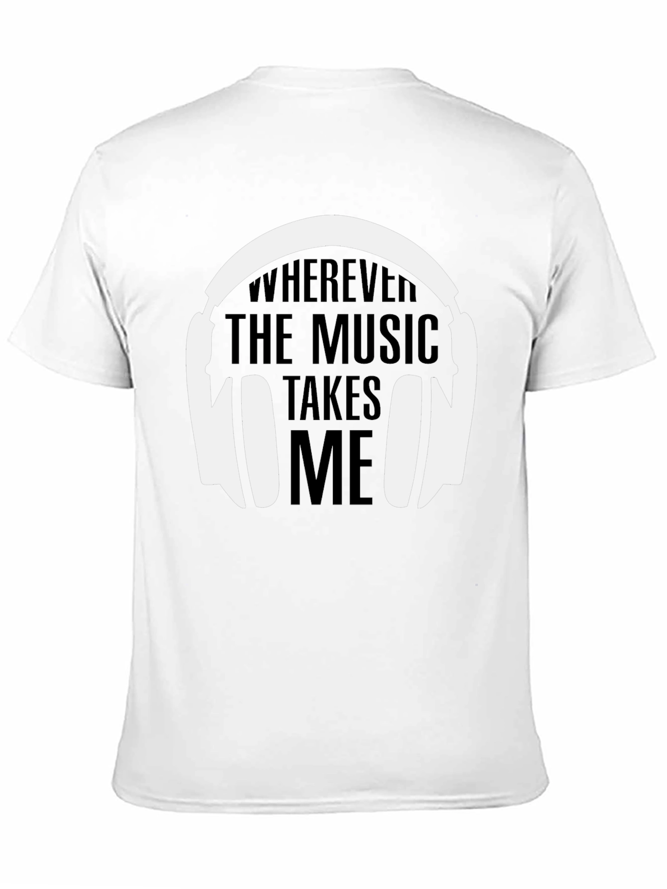 Camiseta Negra La Música Me Lleva para Hombre