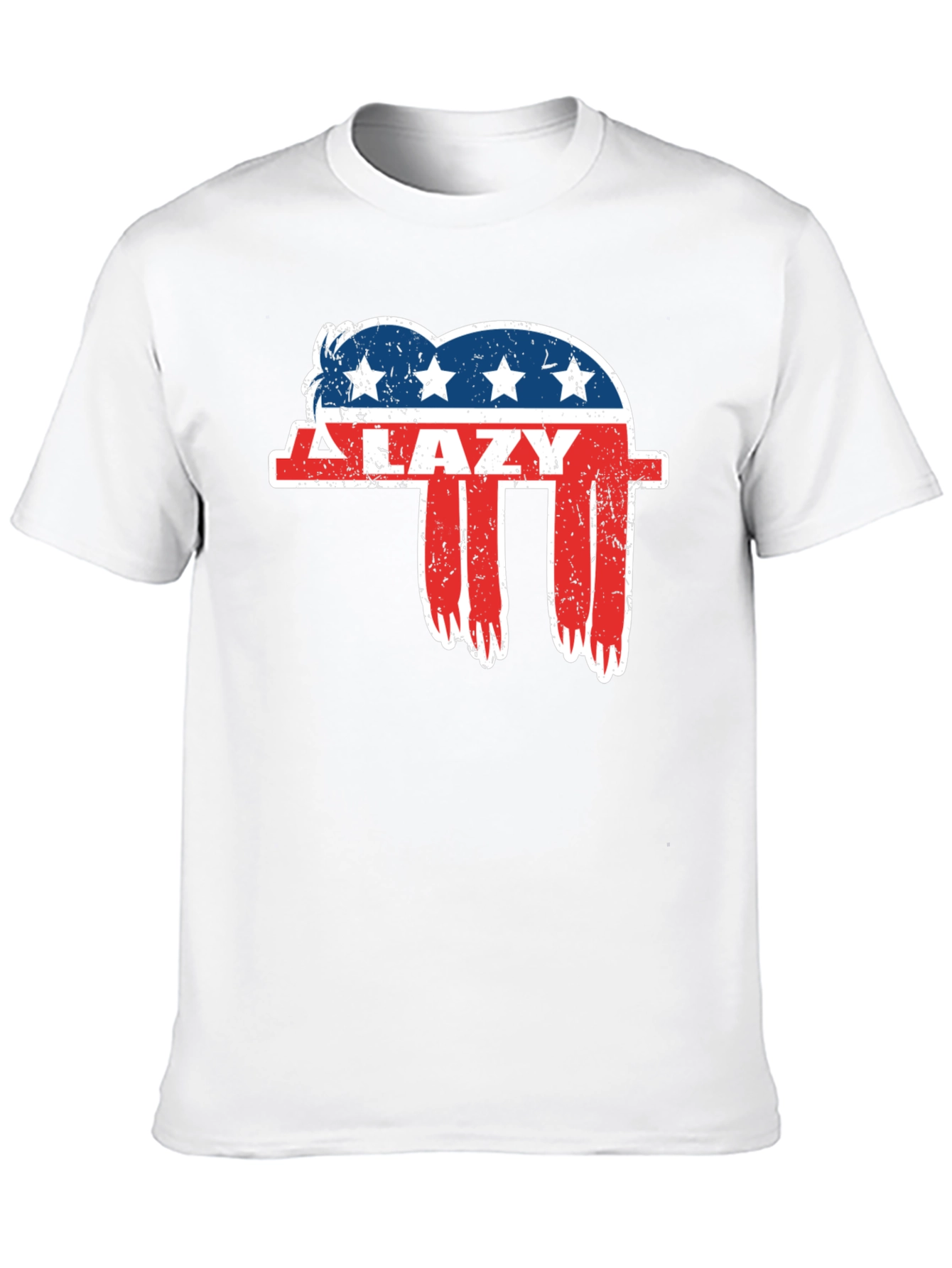 Camiseta Negra Lazy con Diseño Patriótico