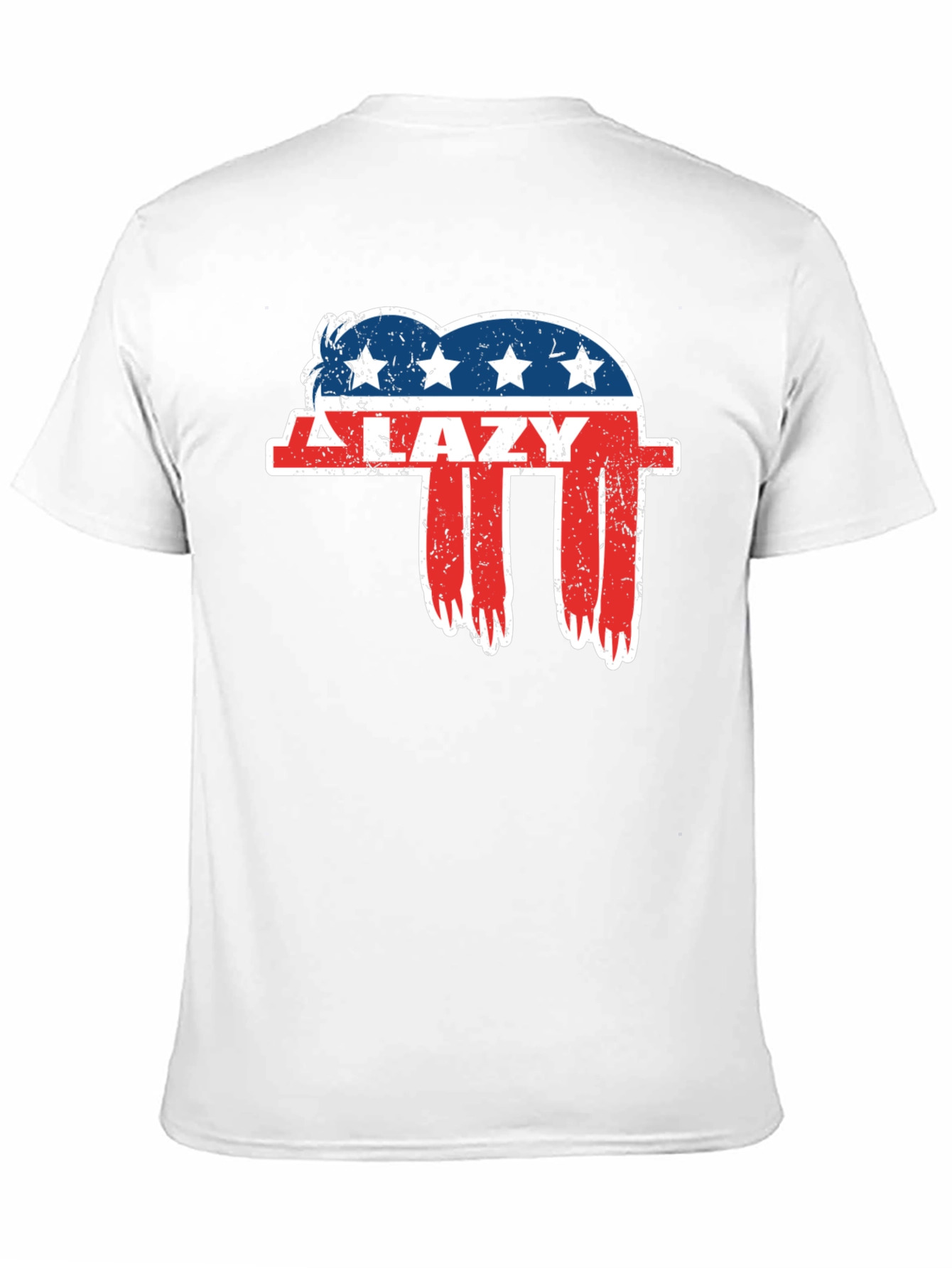 Camiseta Negra Lazy con Diseño Patriótico