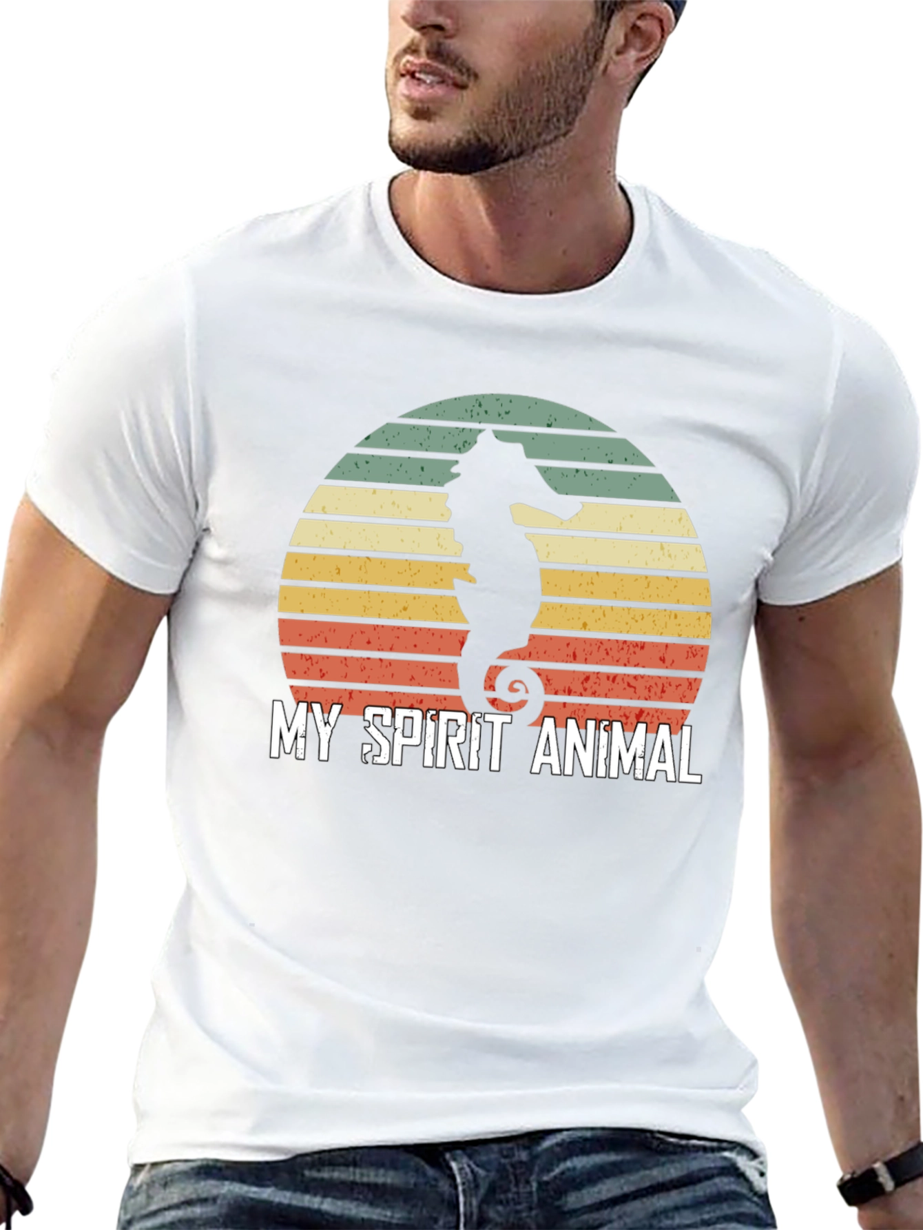 Camiseta Hombre: Mi Animal Espiritual Caballito de Mar