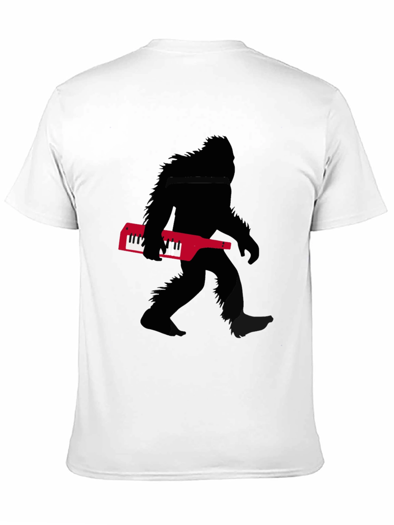 Camiseta Negra Sasquatch Teclado Músico