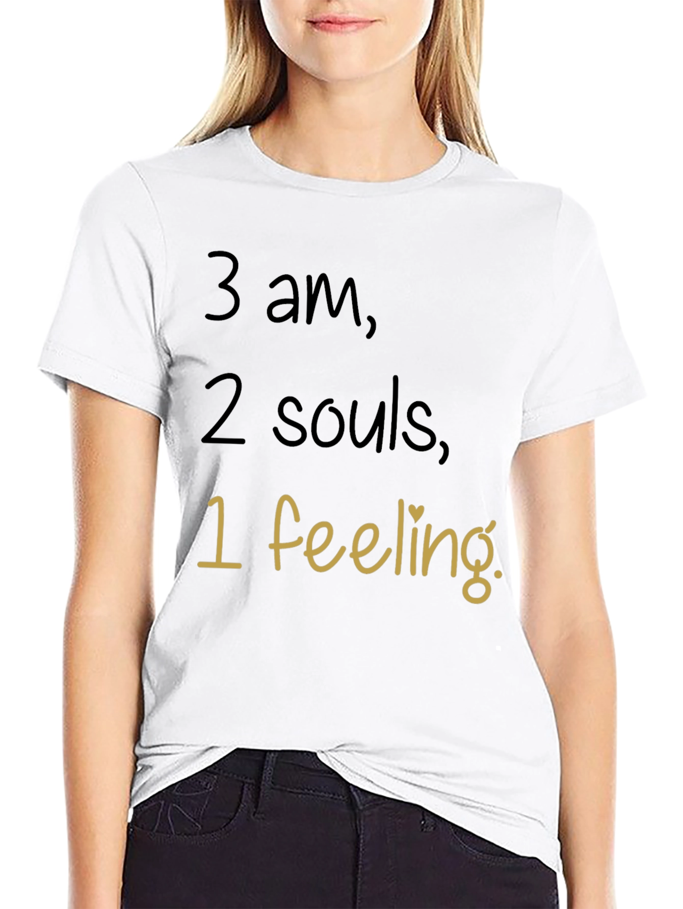 Camiseta Negra 3 am 2 Almas 1 Sentimiento