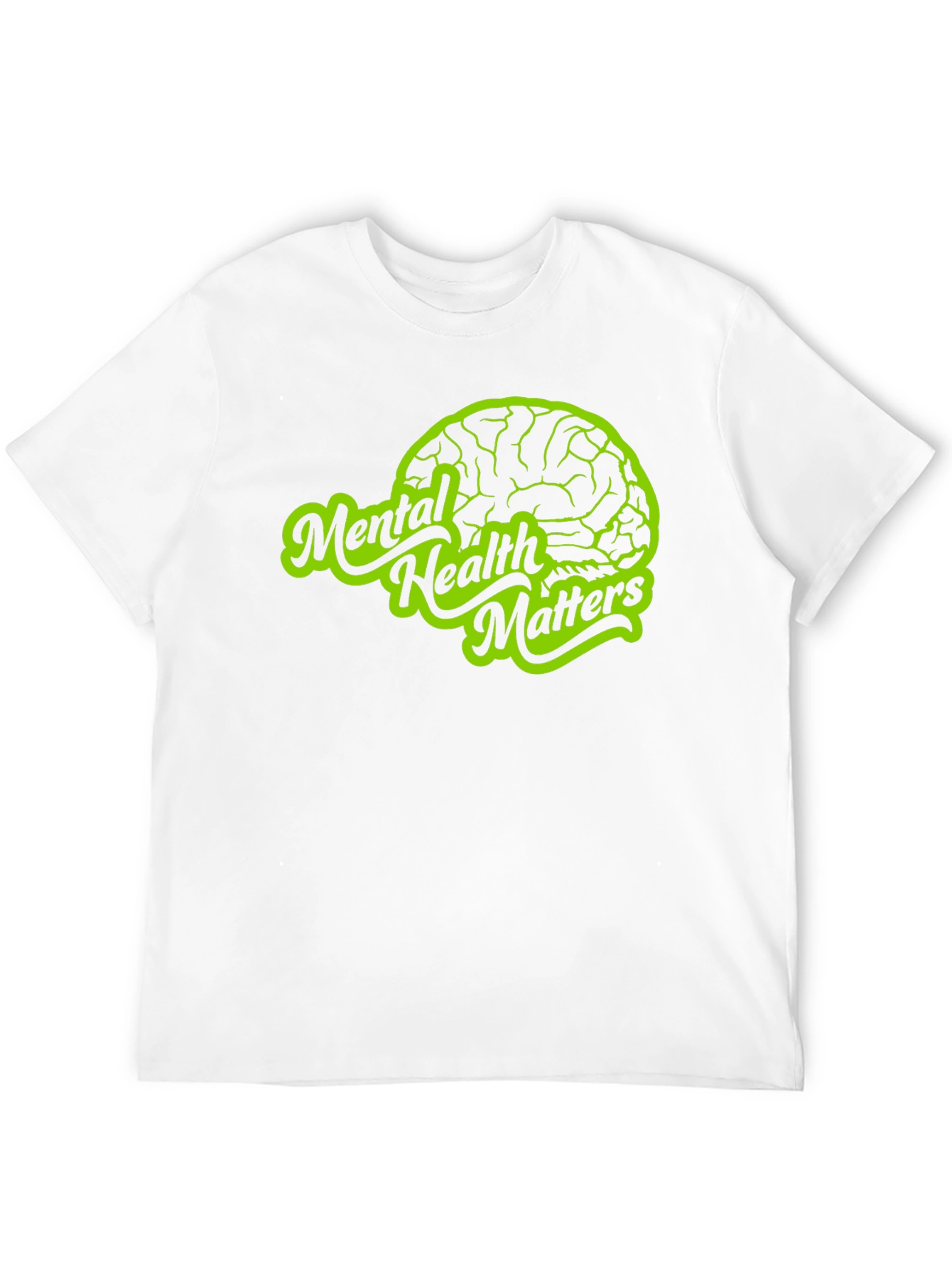 Camiseta Negra Salud Mental Importa con Diseño Cerebro