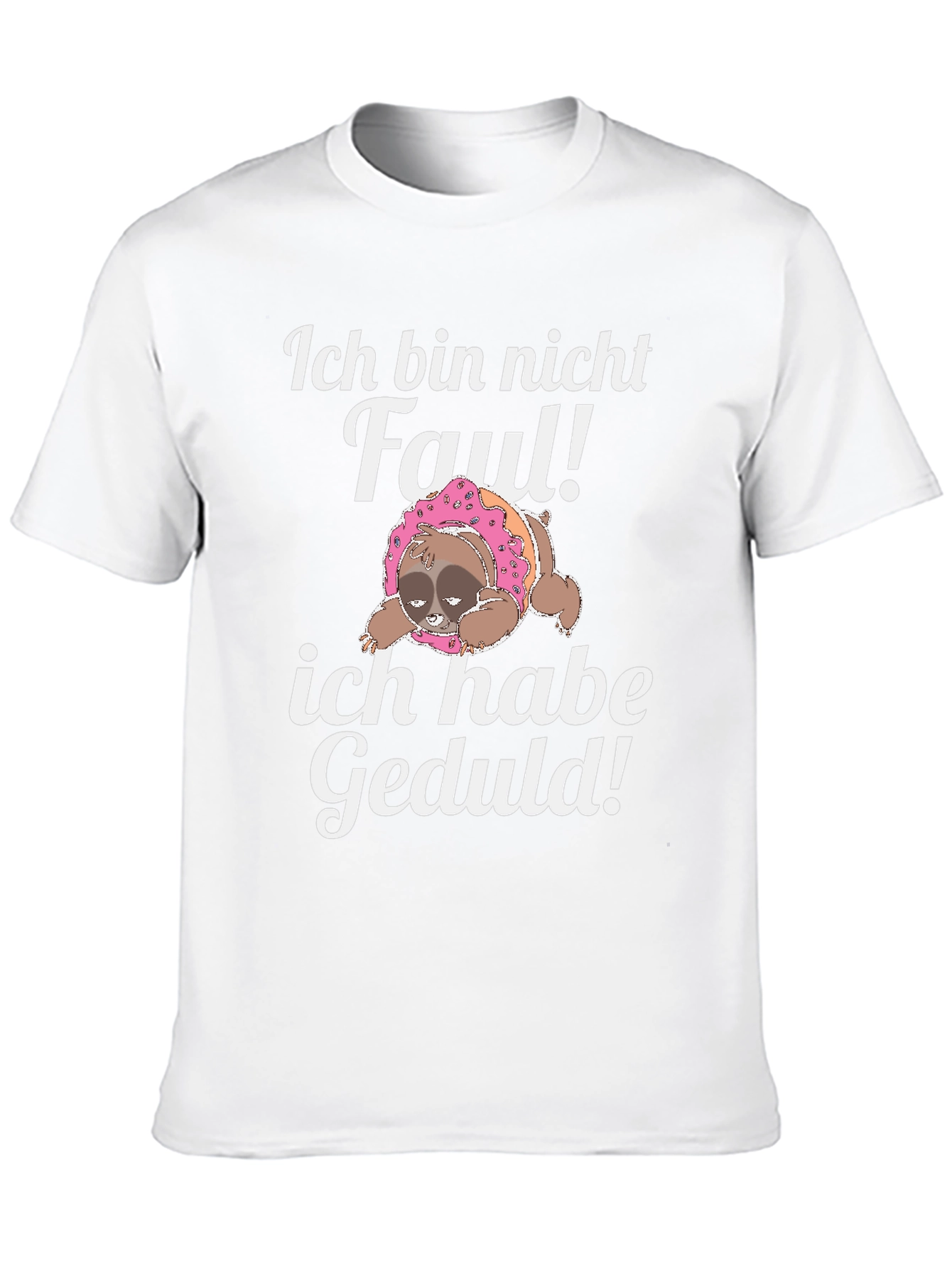 Camiseta Negra con Diseño de Perezoso Divertido