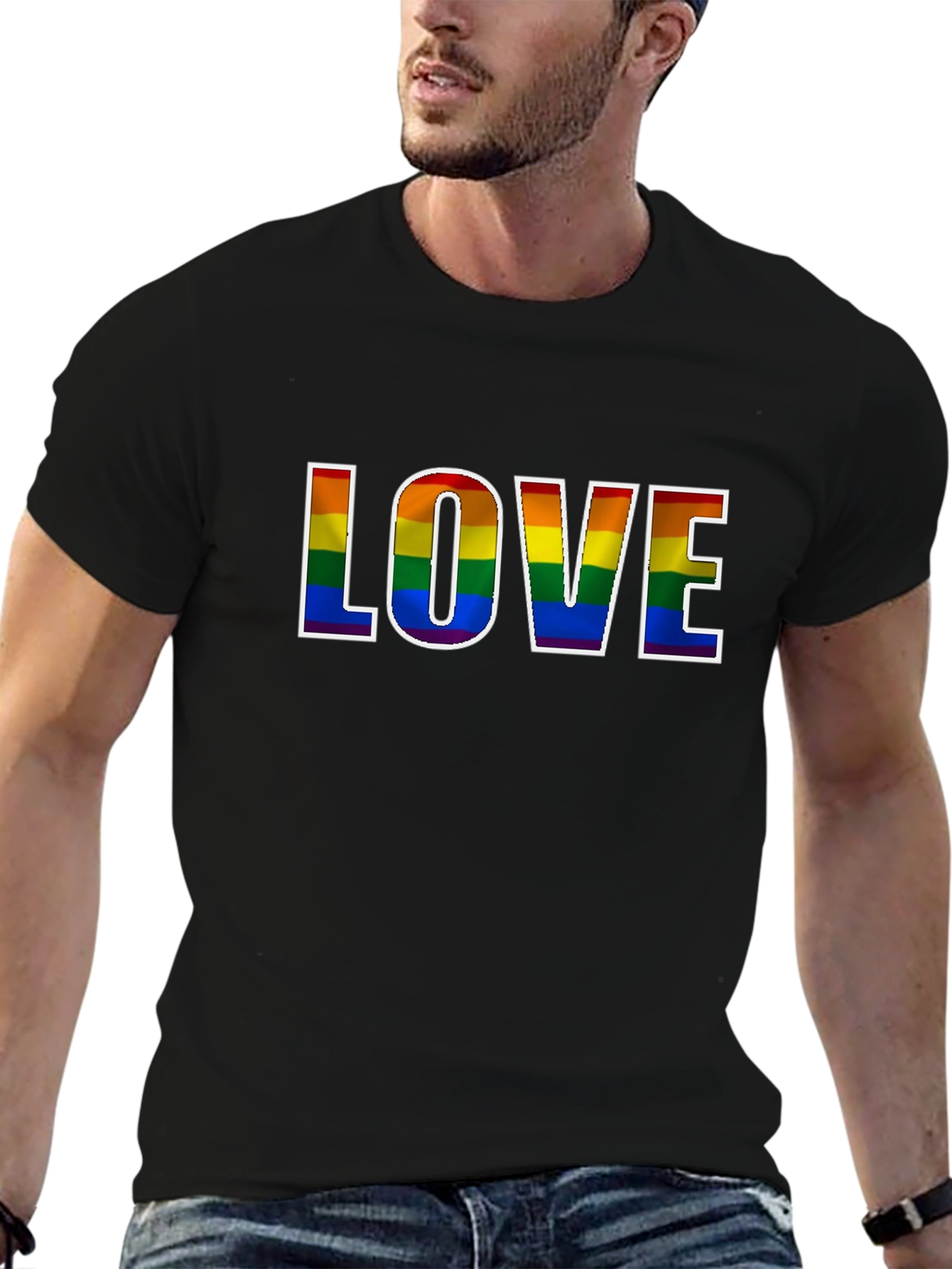 Camiseta Negra Orgullo LGBT Amor