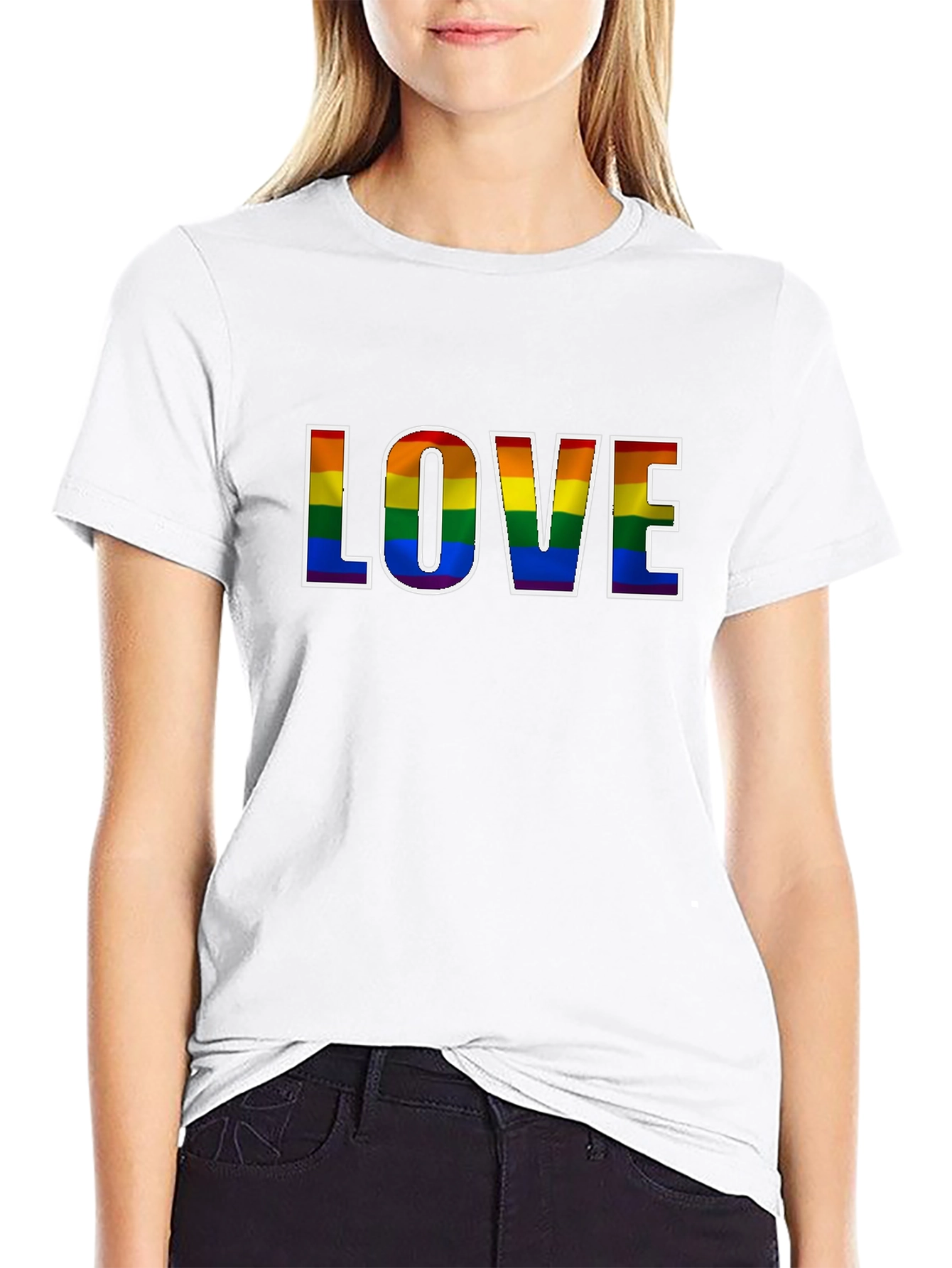 Camiseta Negra Orgullo LGBT Amor
