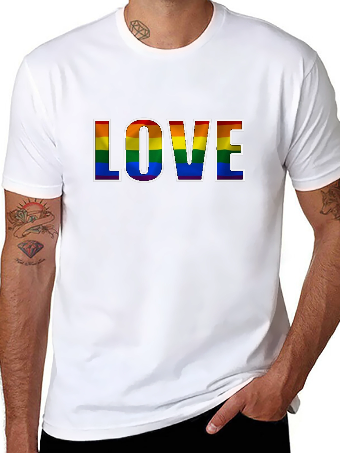 Camiseta Negra Orgullo LGBT Amor
