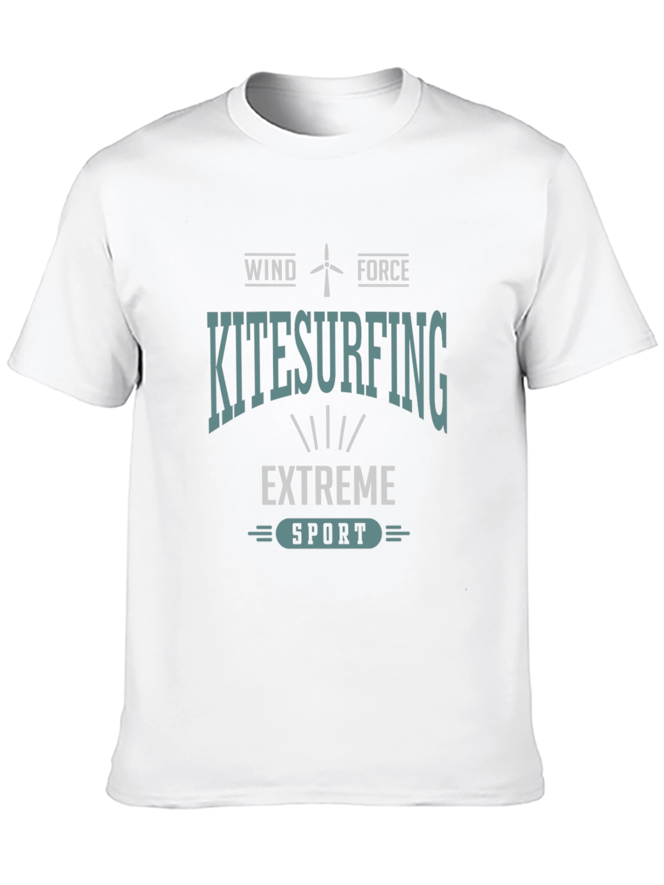 Camiseta Negra Kitesurfing: Viento y Fuerza