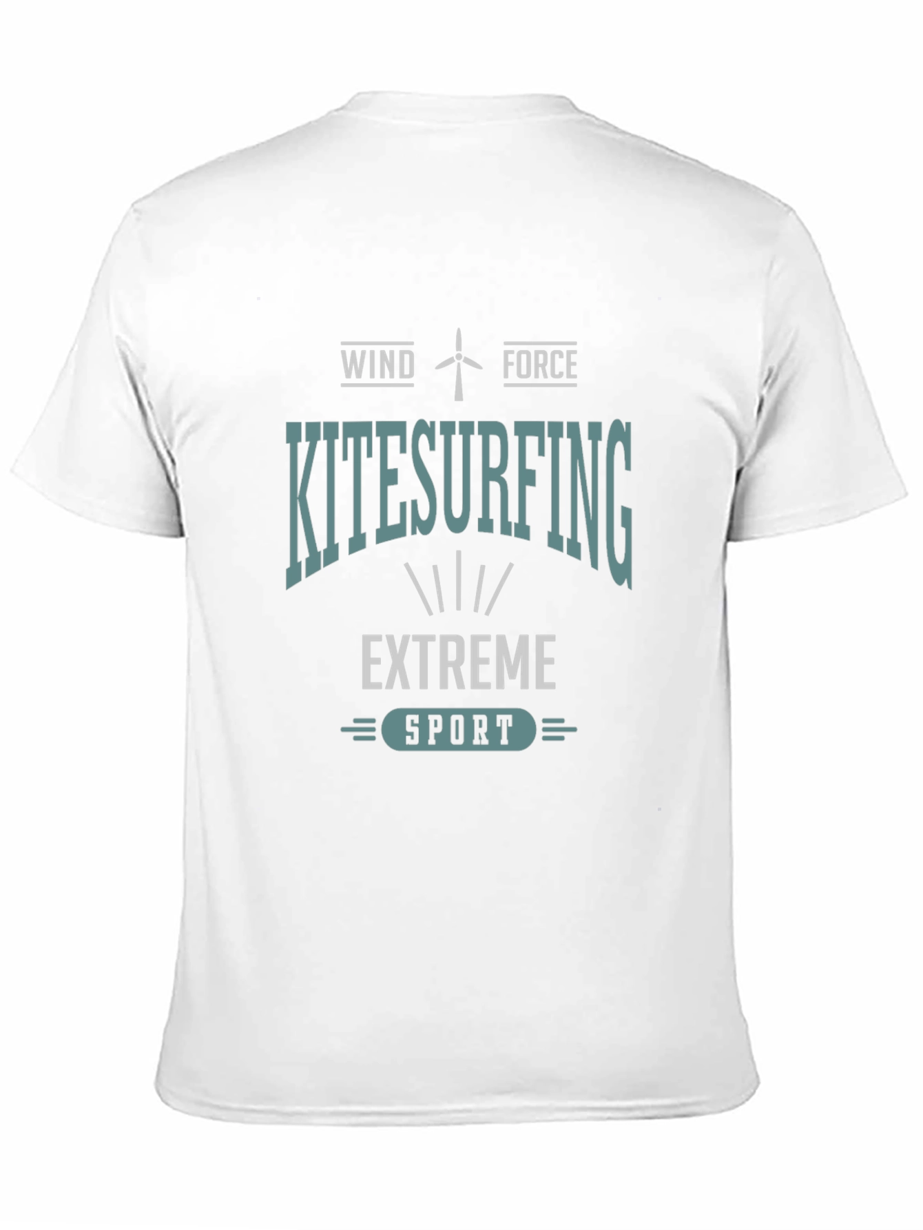 Camiseta Negra Kitesurfing: Viento y Fuerza