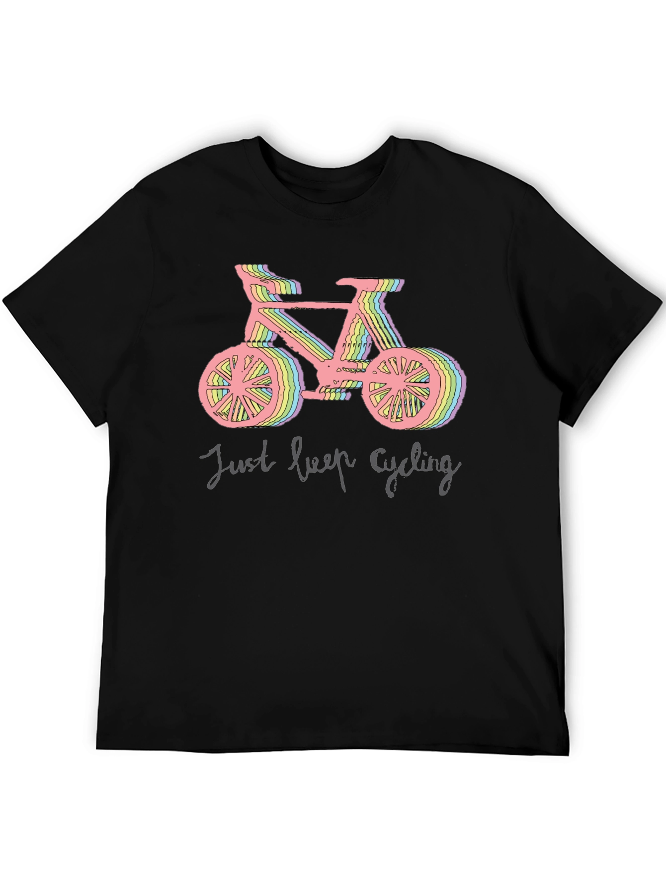 Camiseta Negra Ciclismo Just Keep Cycling
