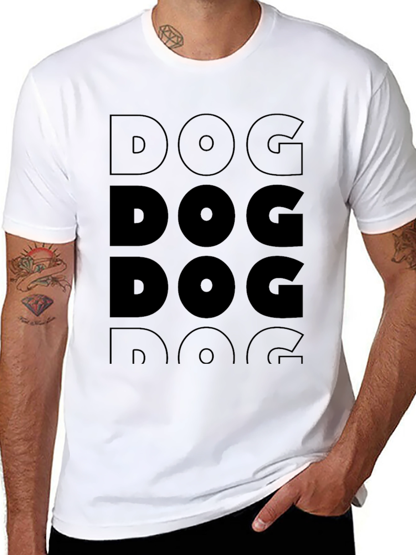 Camiseta Negra Hombre - Diseño DOG