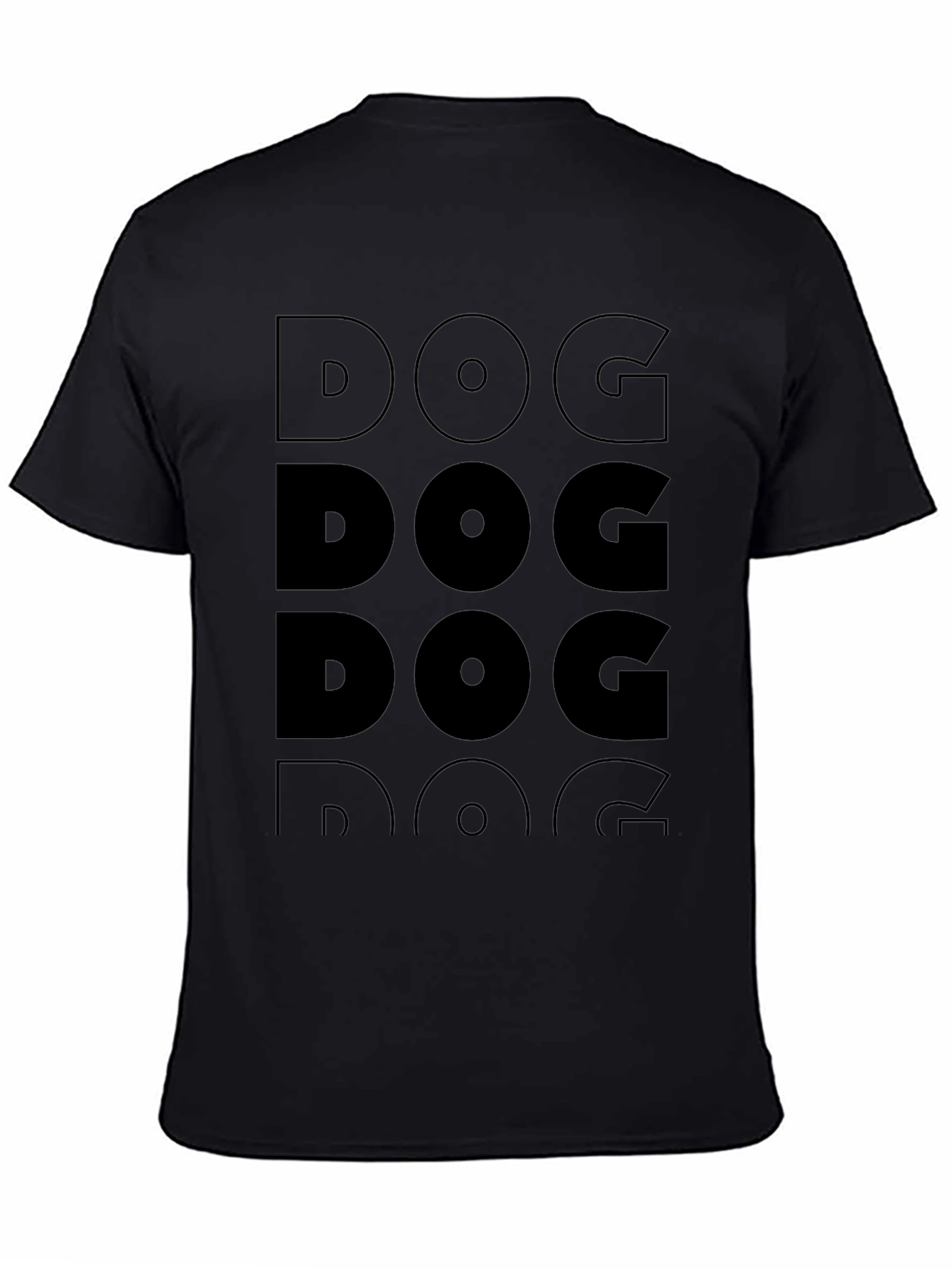Camiseta Negra Hombre - Diseño DOG