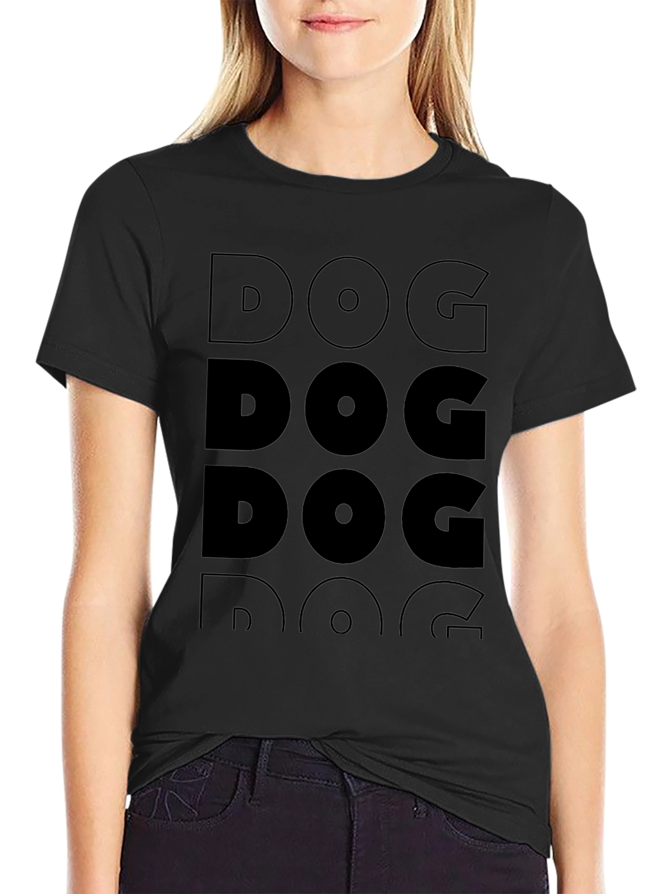 Camiseta Negra Hombre - Diseño DOG