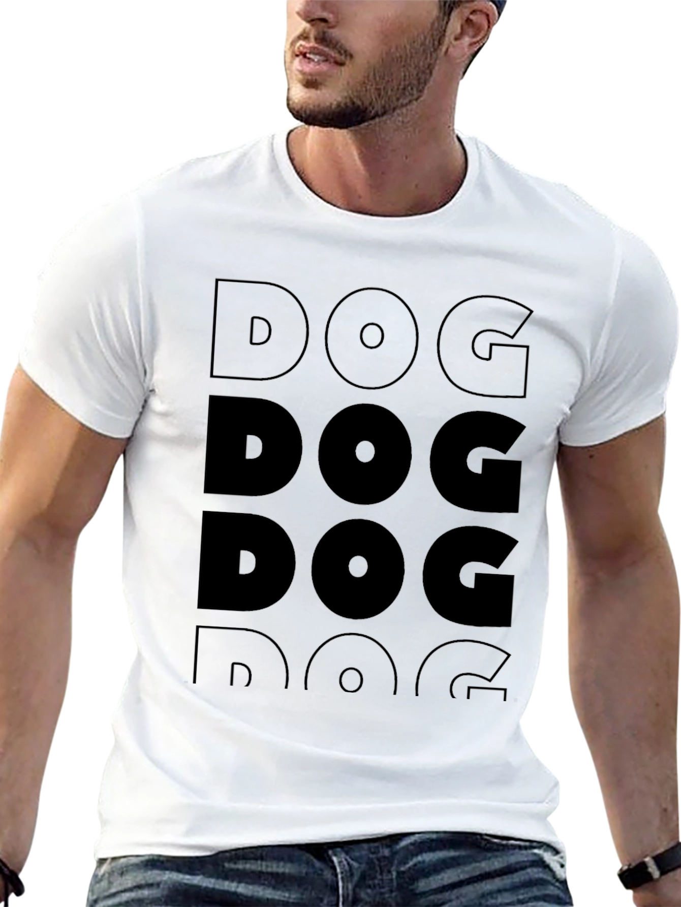 Camiseta Negra Hombre - Diseño DOG