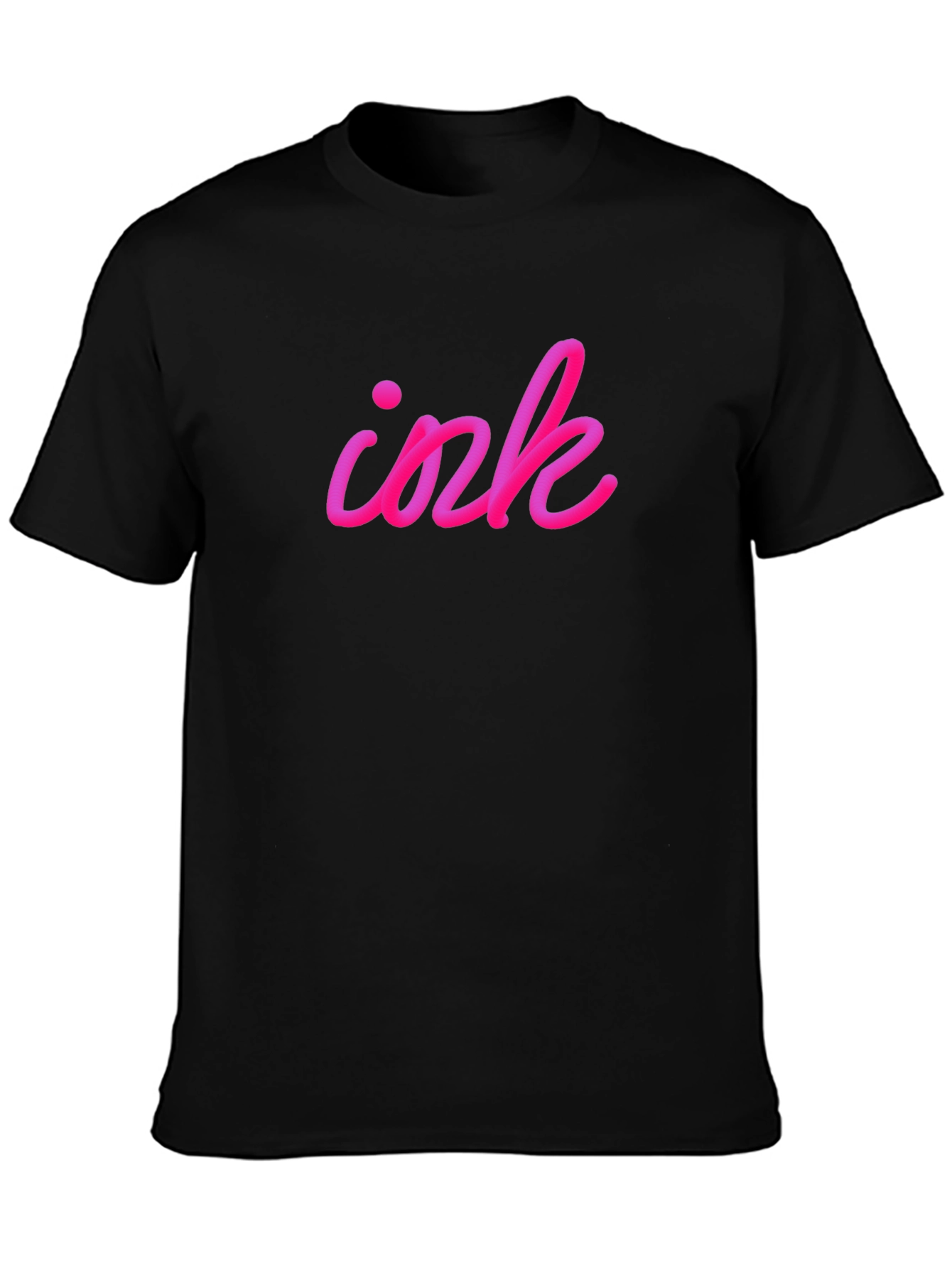 Camiseta Negra Ink Rosa Vibrante