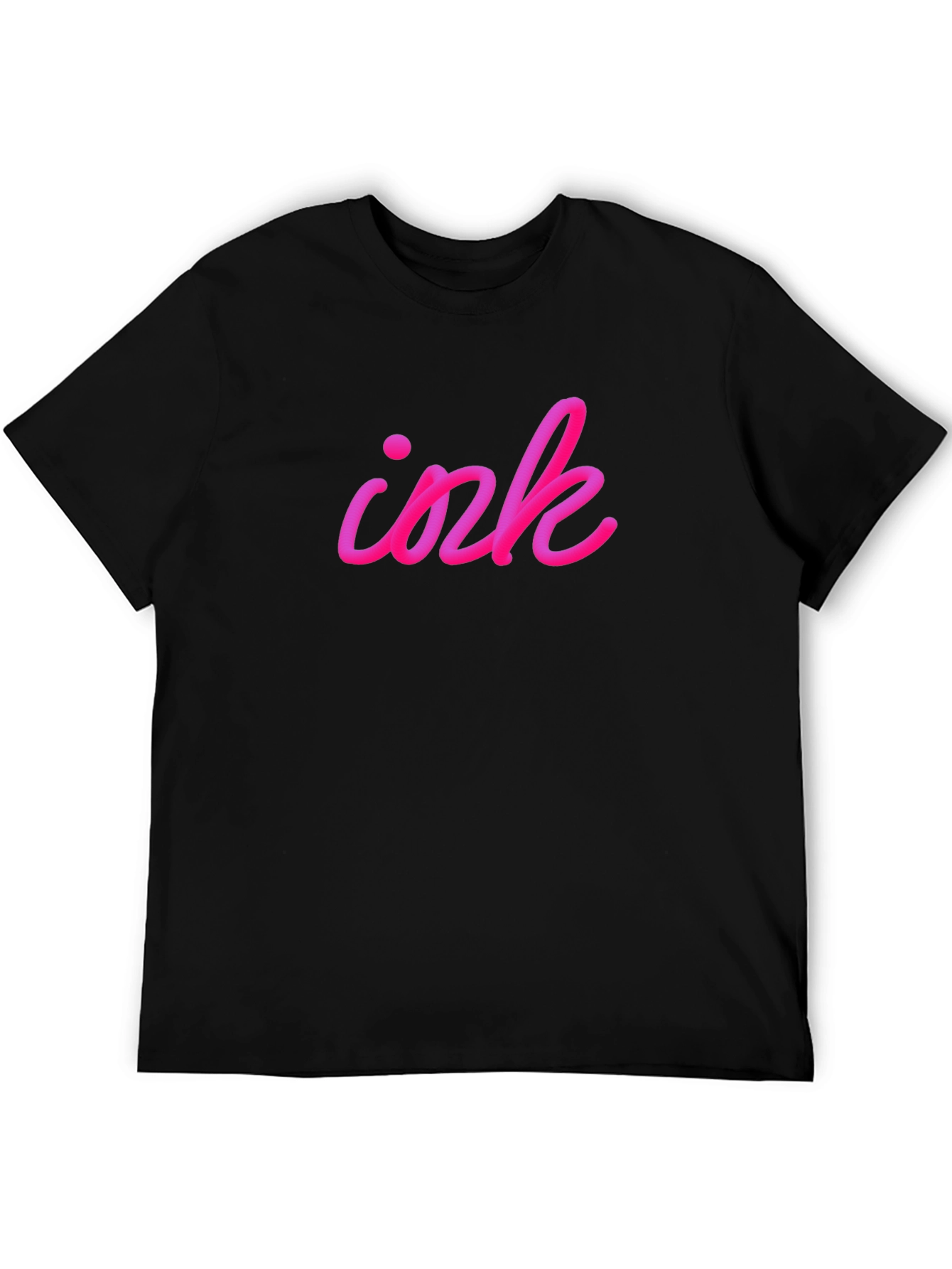 Camiseta Negra Ink Rosa Vibrante
