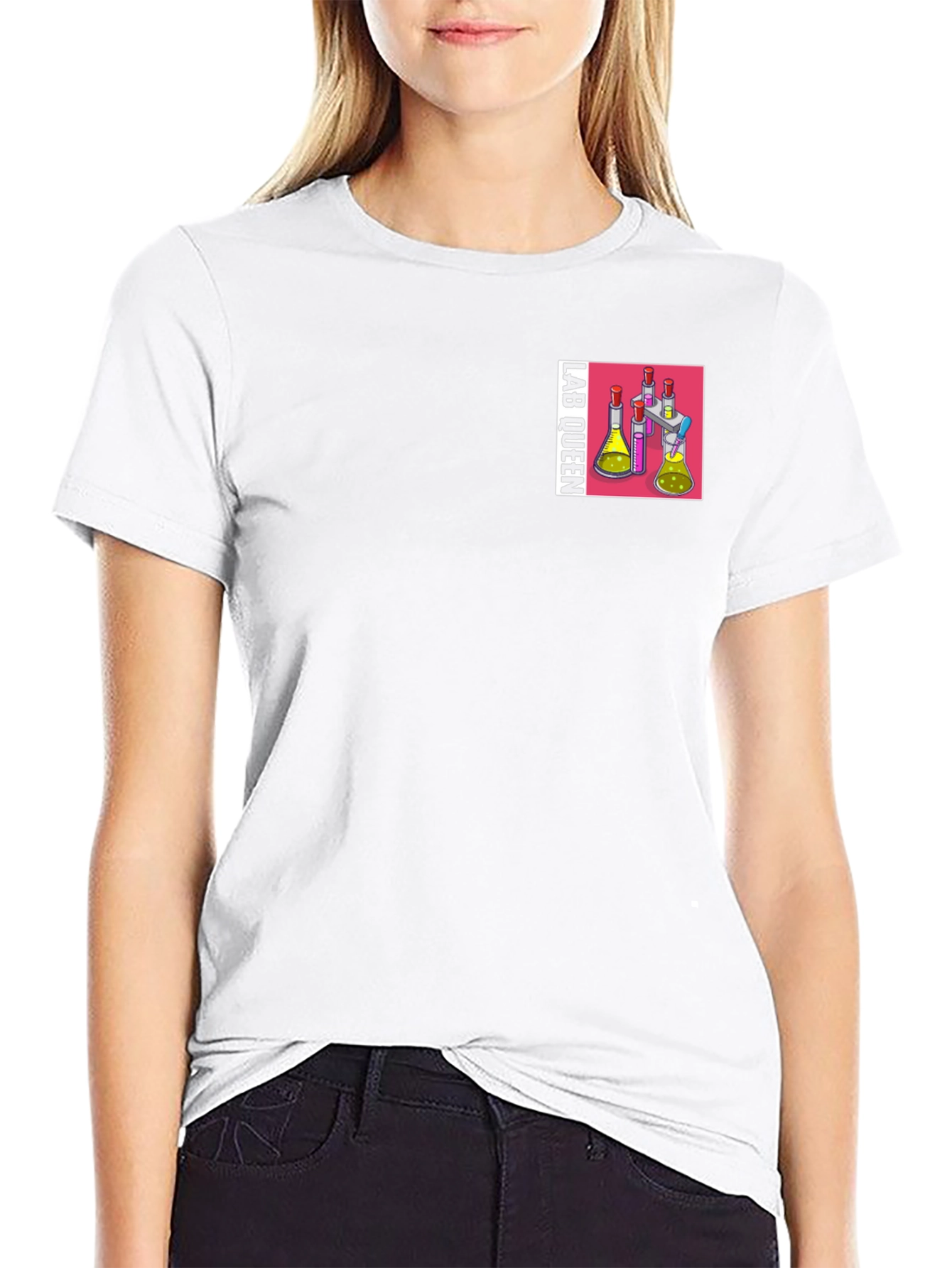 Camiseta Negra Lab Queen para Científicas