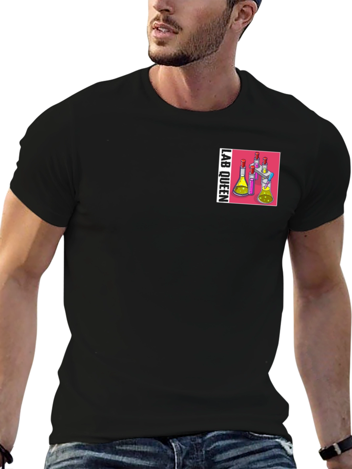 Camiseta Negra Lab Queen para Científicas