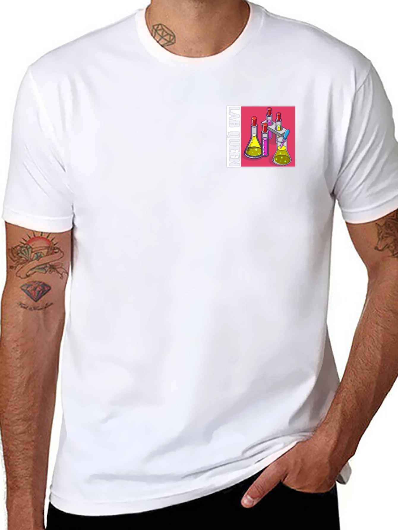 Camiseta Negra Lab Queen para Científicas