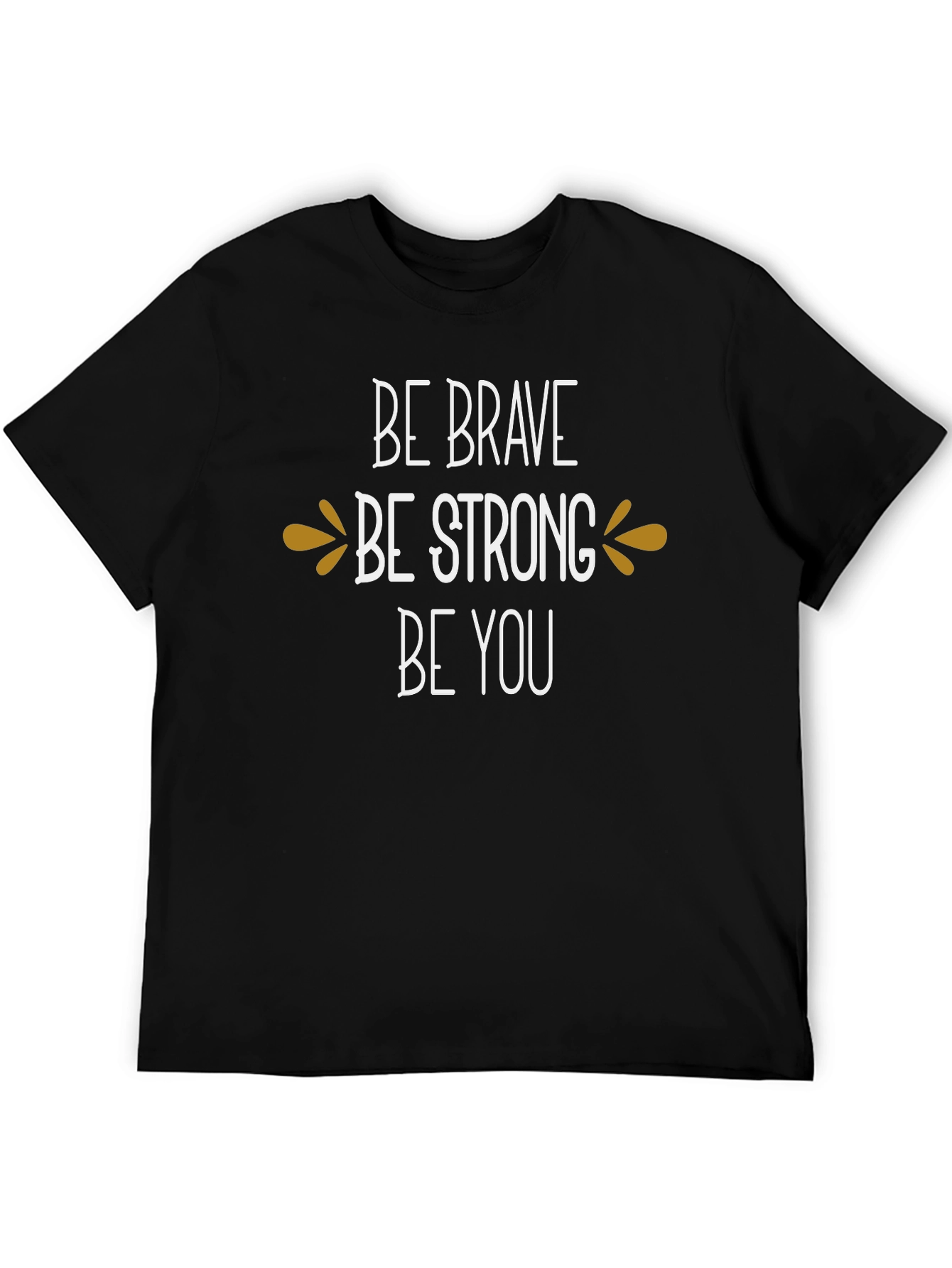Camiseta Negra Inspiracional: Sé Valiente Fuerte Tú