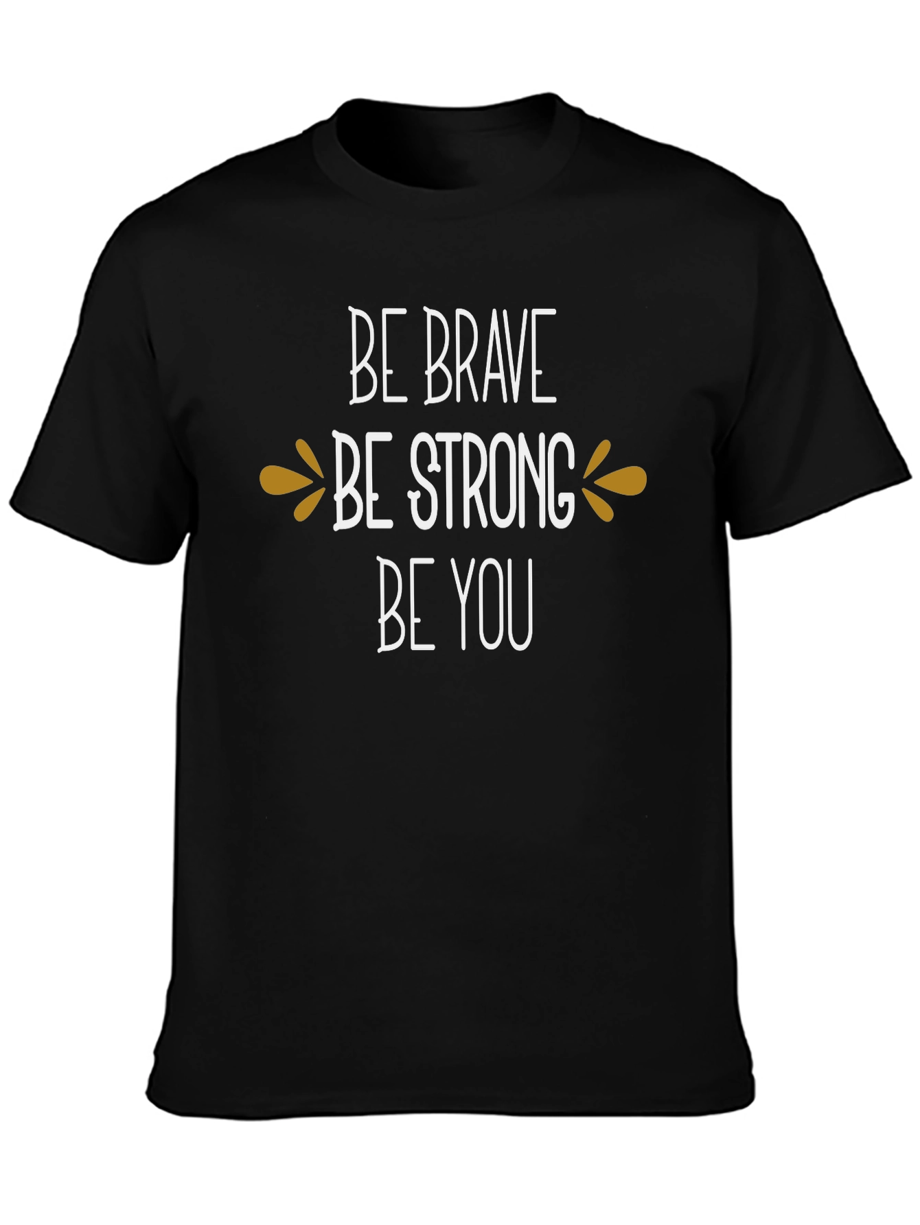 Camiseta Negra Inspiracional: Sé Valiente Fuerte Tú