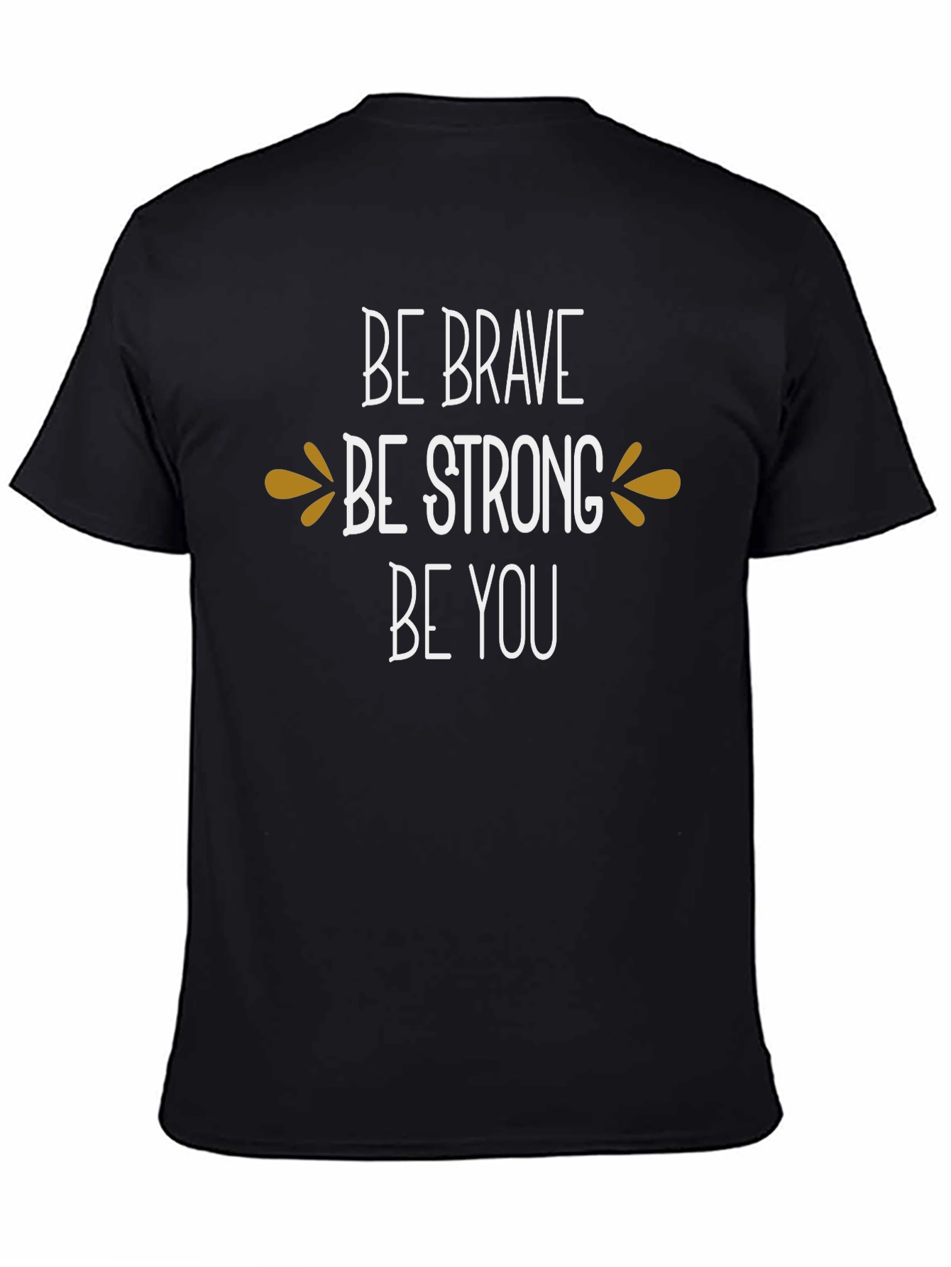 Camiseta Negra Inspiracional: Sé Valiente Fuerte Tú