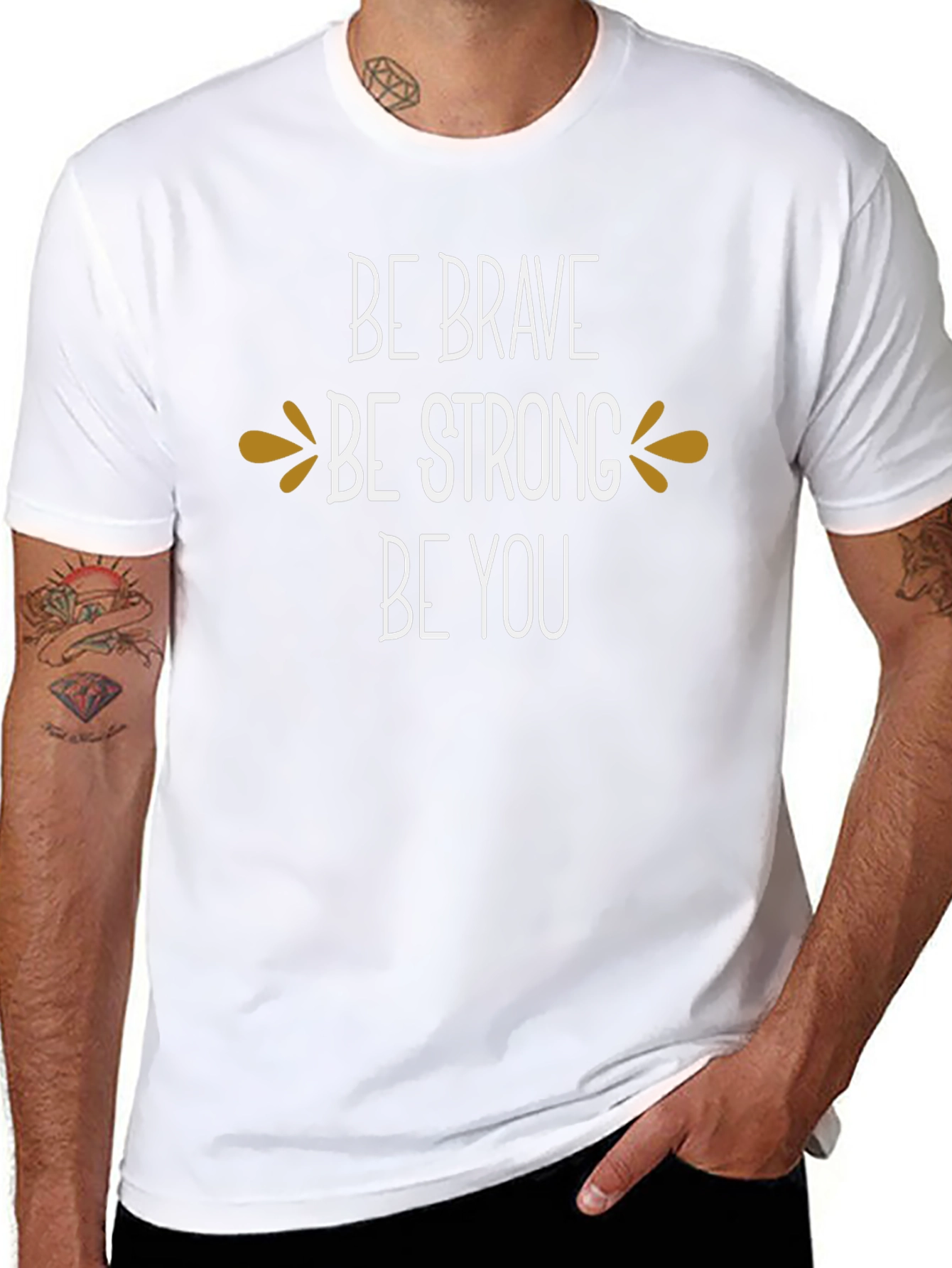 Camiseta Negra Inspiracional: Sé Valiente Fuerte Tú
